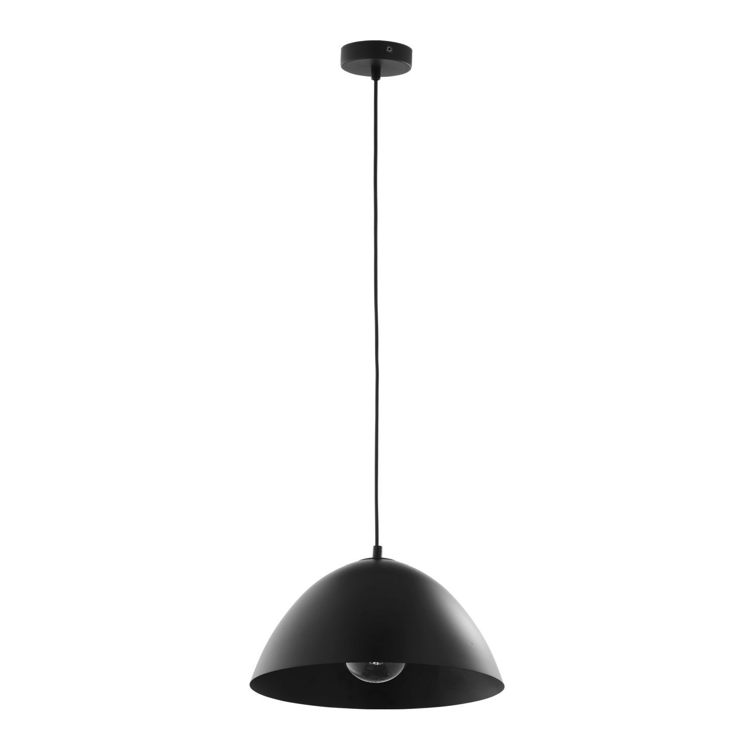 Suspension ronde Ø 33,5 cm Métal noir E27