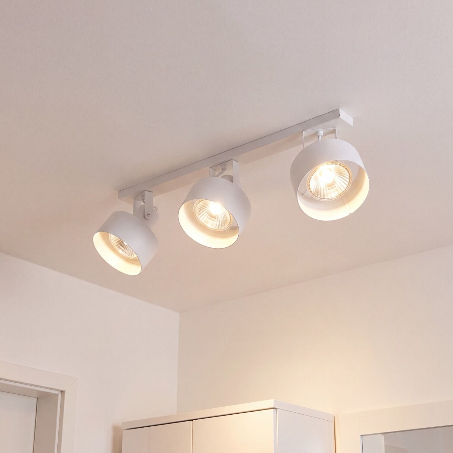 Plafonnier Spot Blanc 3 diffuseurs réglables