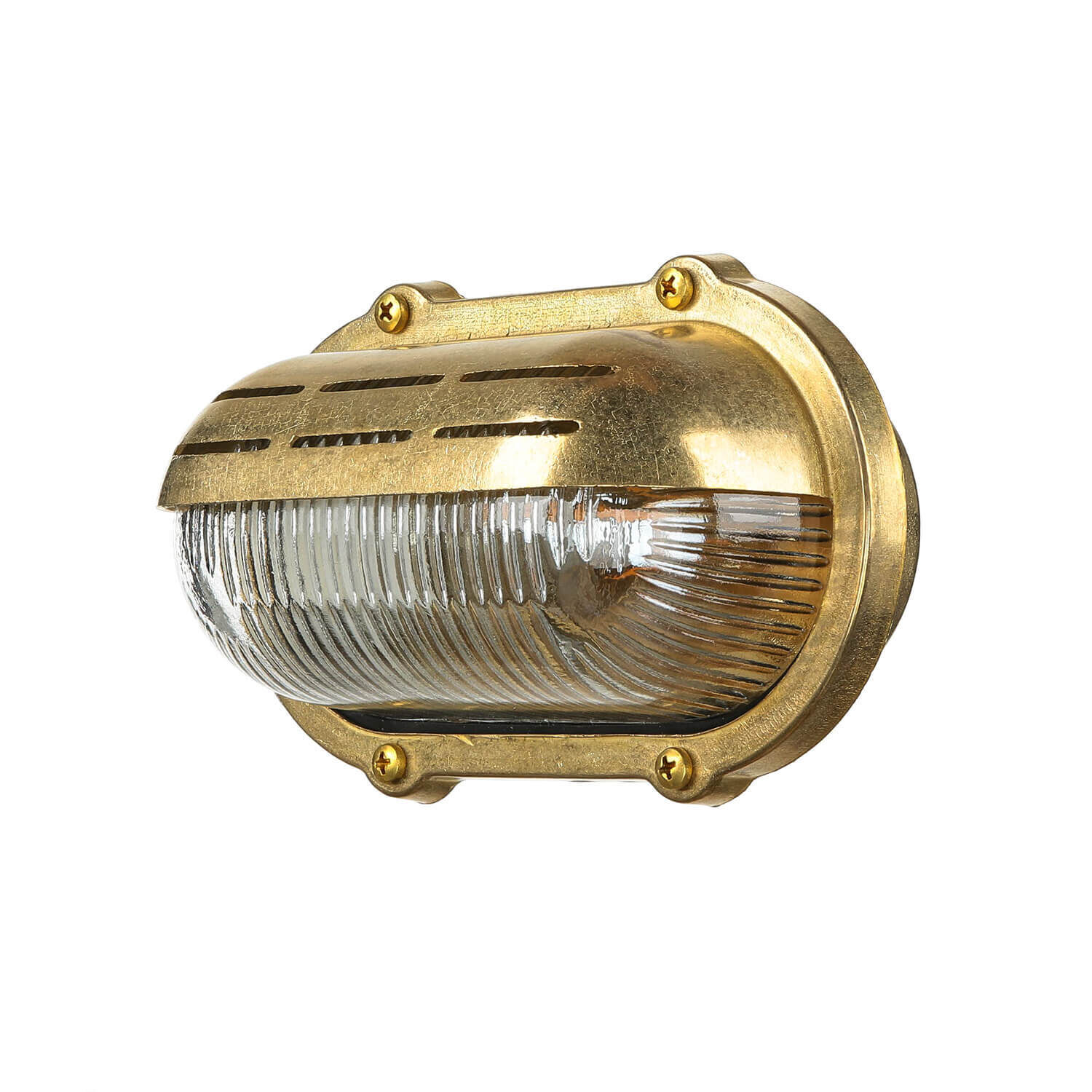 Lampe murale extérieure laiton Maritim ovale IP64 porte d'entrée