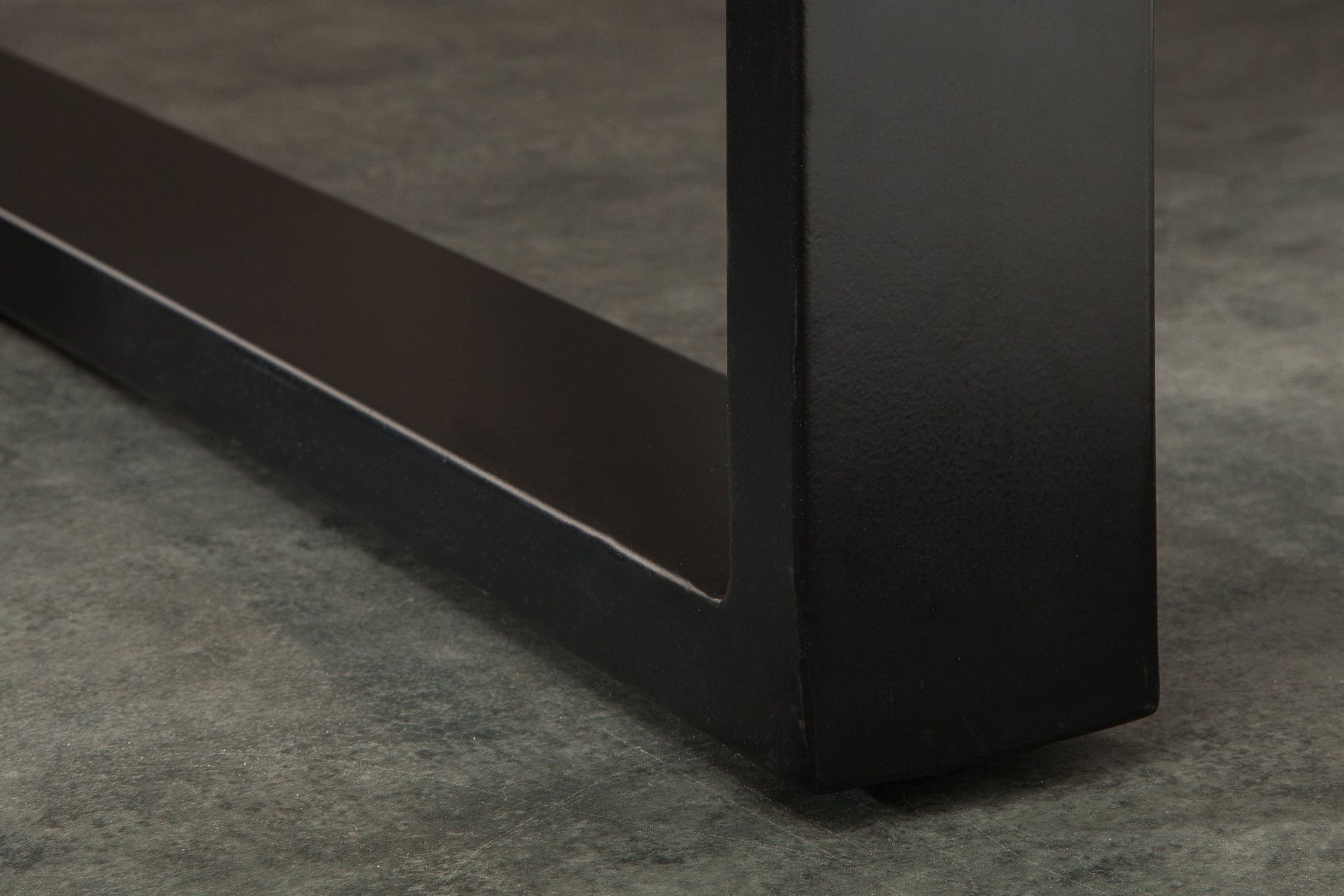 Table de bar bois mangue métal 120 x 80 cm piètement traîneau Moebel, Tabelle, Fußboden, Bodenbeläge