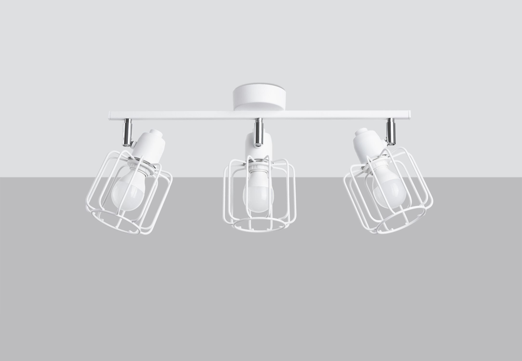 Spot de plafond blanc E14 3 flammes métal rétro TISTA