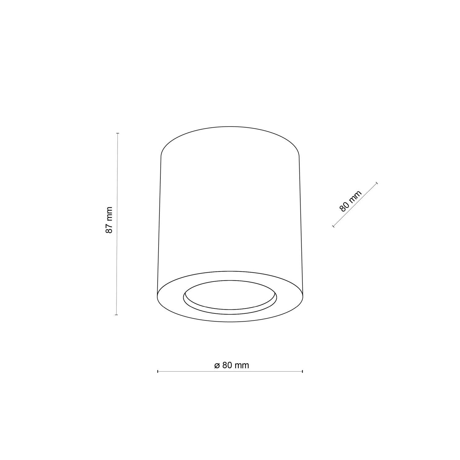 Spot de plafond en bois GU10 Ø 8 cm rond H : 8,5 cm en hêtre