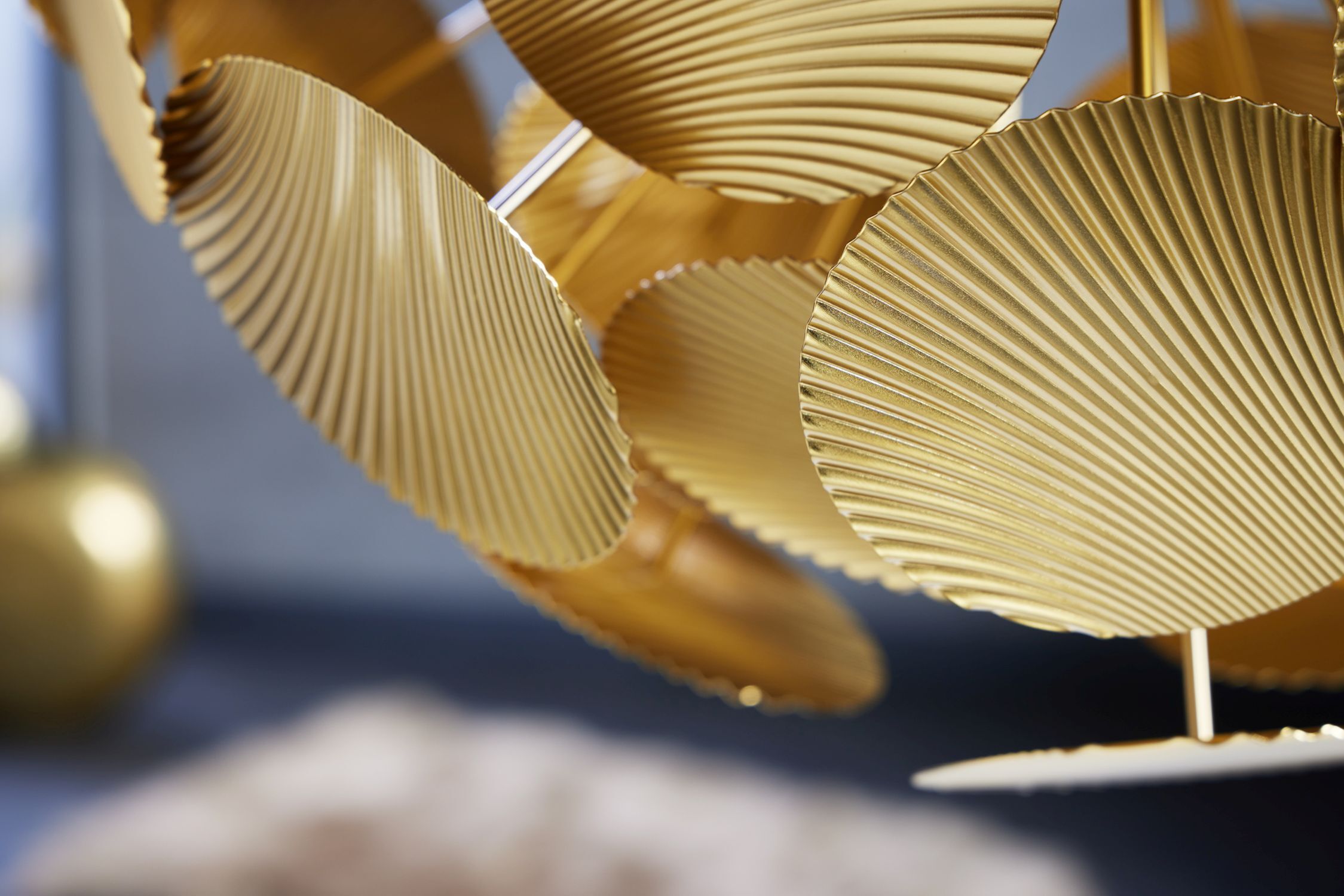 golden, decorative, papierkunst, band, aufhängungsschmuck