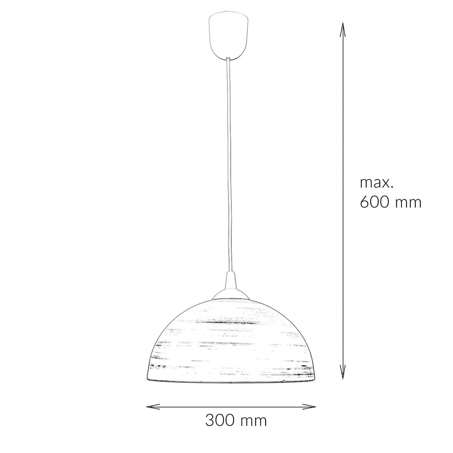 Lampe à suspendre en verre argenté Lampe de salle à manger