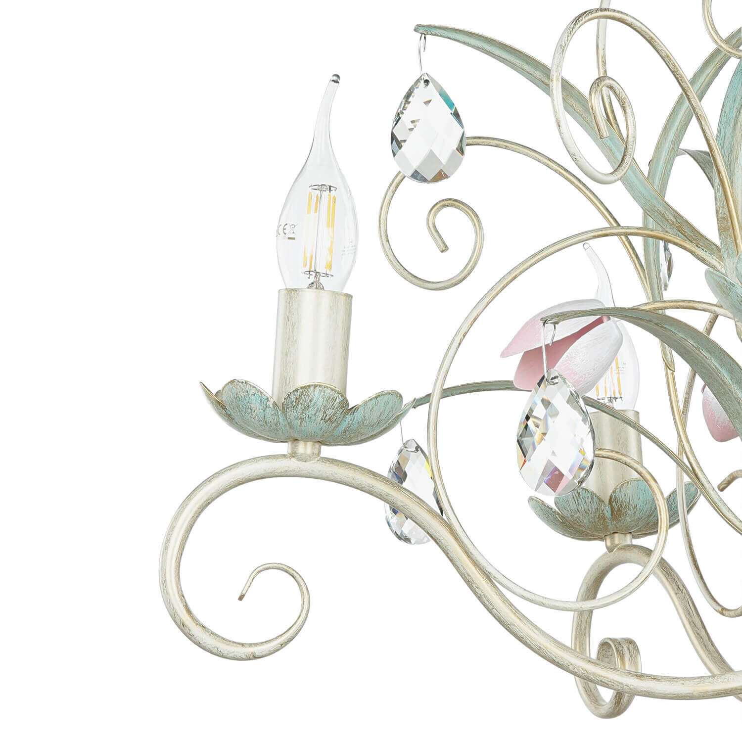 Lampe à suspendre Floral Ø62cm 5-flmg