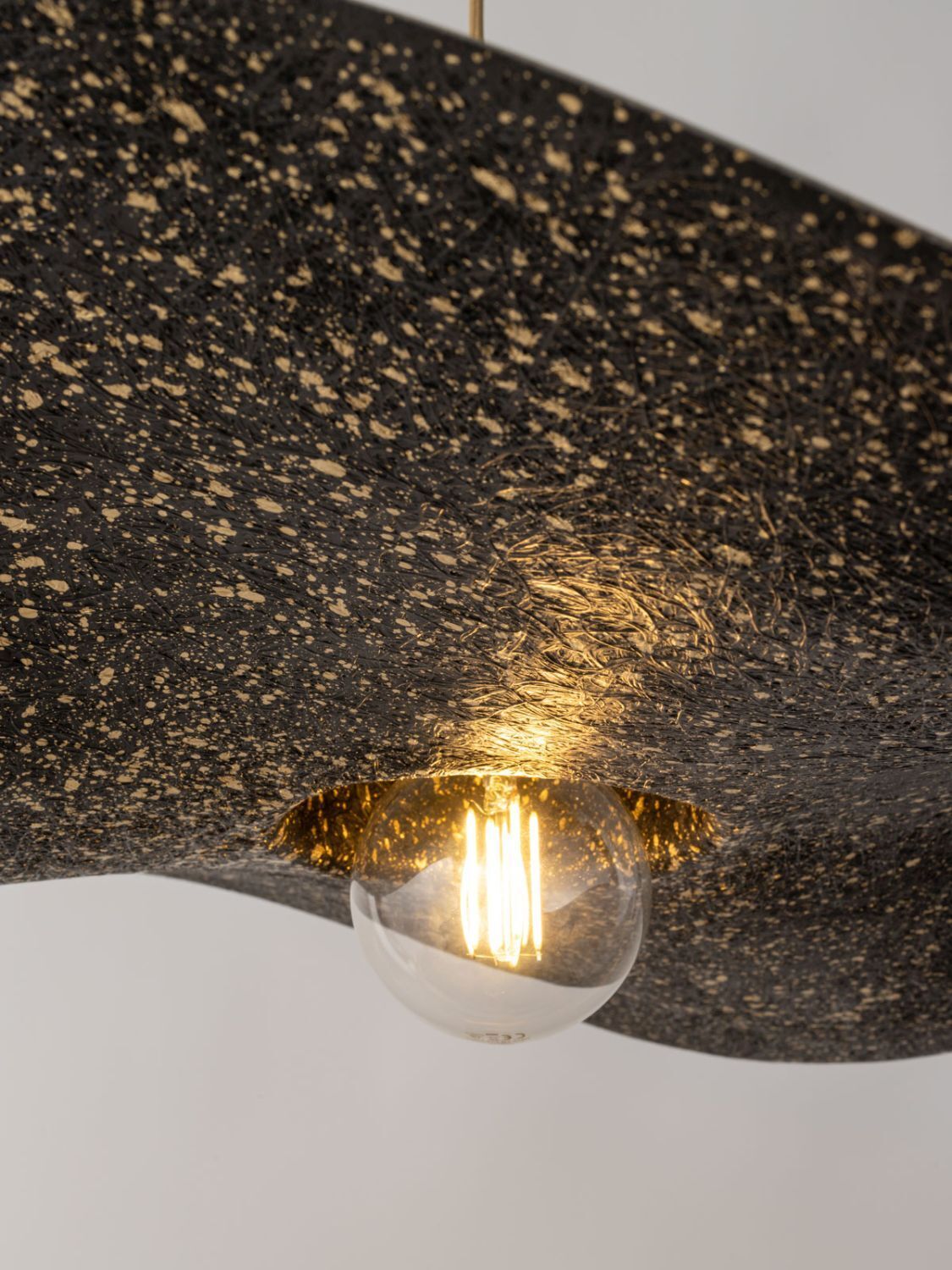 Lampe à suspendre E27 or noir Salle à manger Moderne