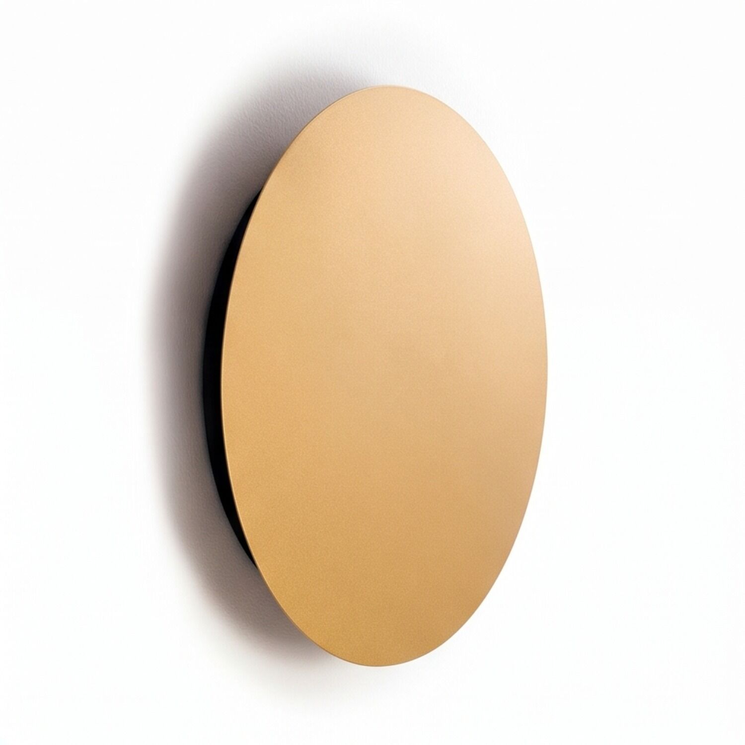 Applique LED or mat Ø 25 cm en 3000 K rond métal