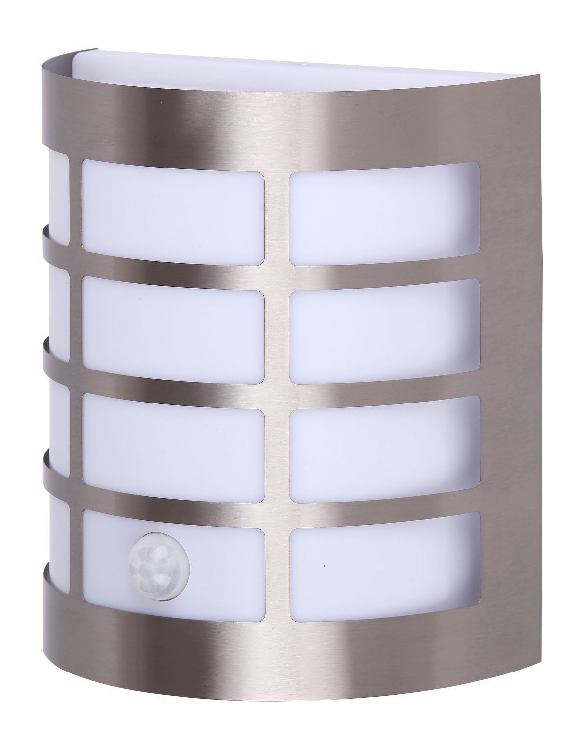 Lampe d'extérieur murale avec capteur à faible éblouissement IP44 en chrome