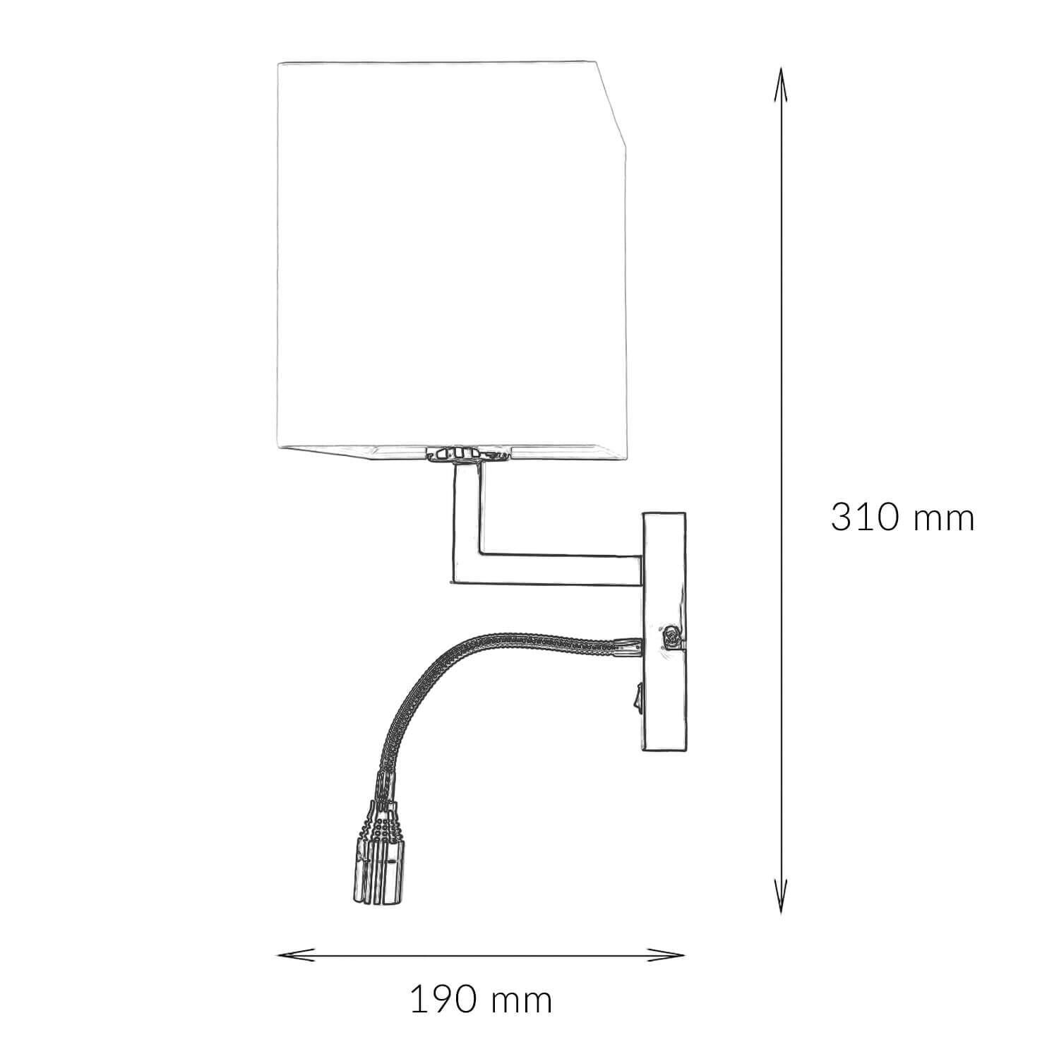 Applique murale moderne avec bras de lecture LED