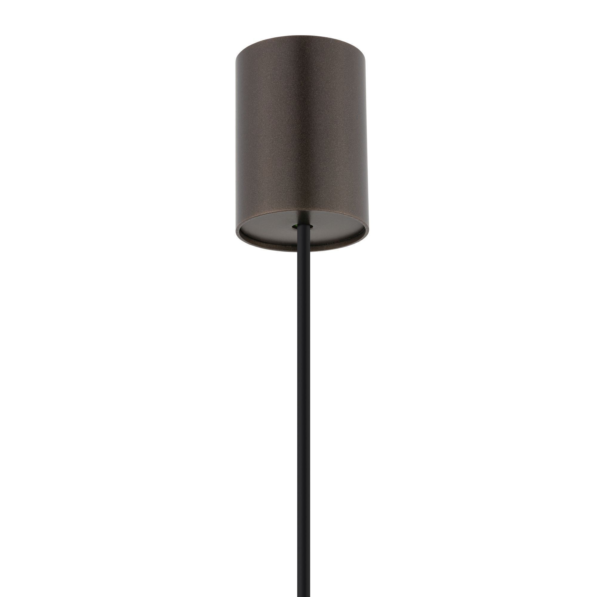 Hängelampe Metall Ø 2,5 cm Braun matt rund G9 verstellbar Stehleuchte, Tischlampe, Beleuchtung, Metall, dunkelbraun