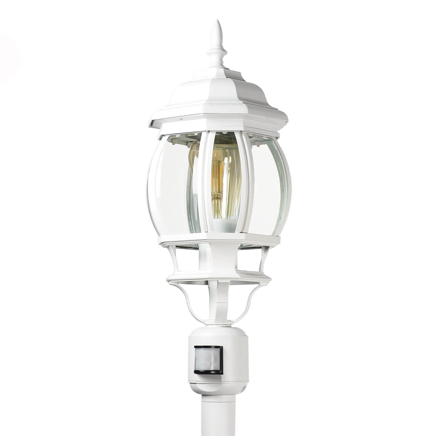 Lampe d'allée rustique avec détecteur de mouvement Blanc BREST