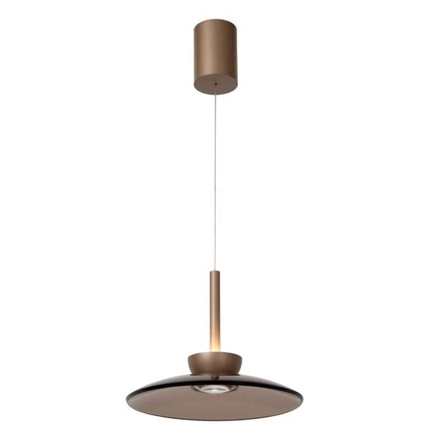 LED Hängelampe Glas 2700 K B:32 cm Bernstein edel Lampe, Gerät, Deckenventilator, Elektrisches Gerät