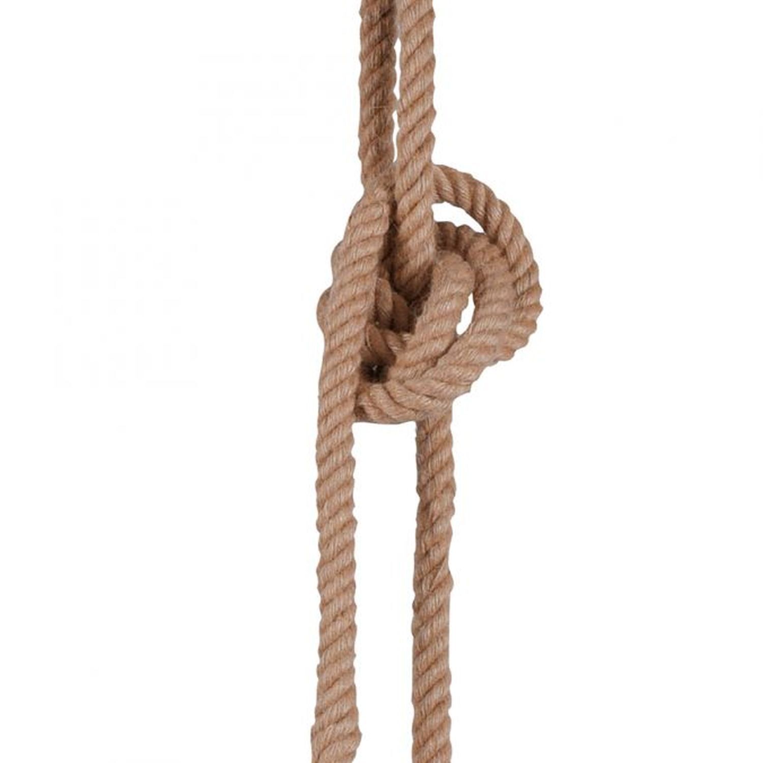 Suspension vintage E27 2 flammes Ø10 cm corde tau