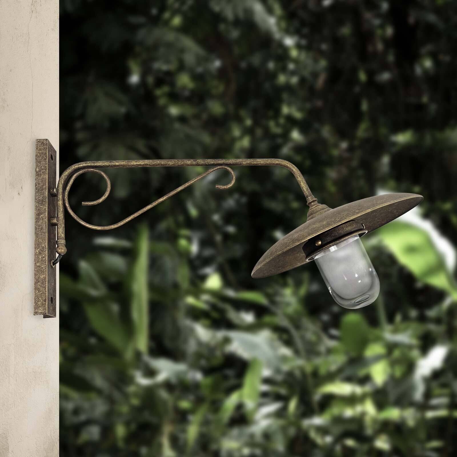 Wandleuchte außen IP44 Messing E27 in Bronze Antik matt Wandleuchte außen IP44 Messing E27 in Bronze Antik matt