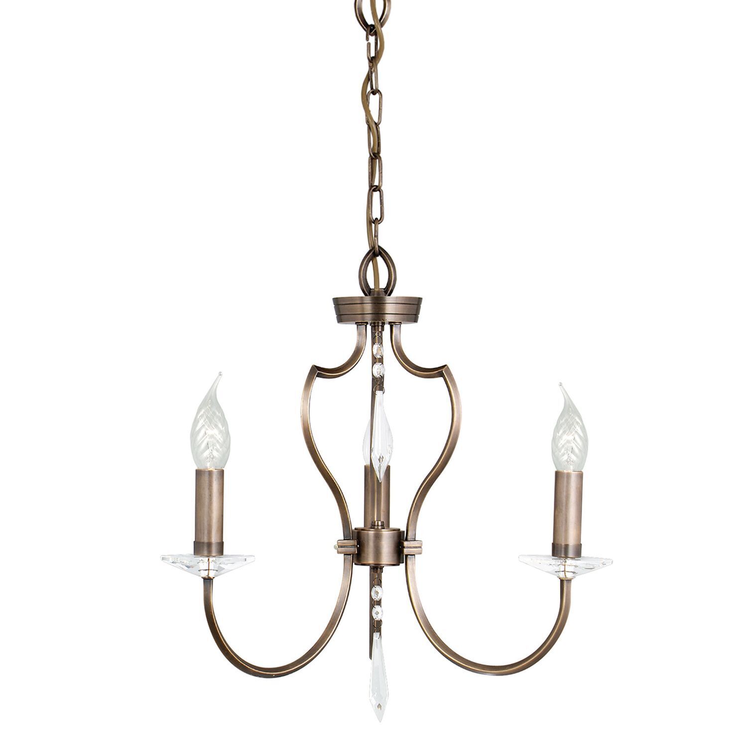 Lustre CANDELA 12 laiton en bronze Lampe