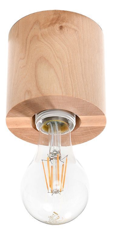 Lampe de plafonnier en bois ronde Ø10cm H:10cm pour E27