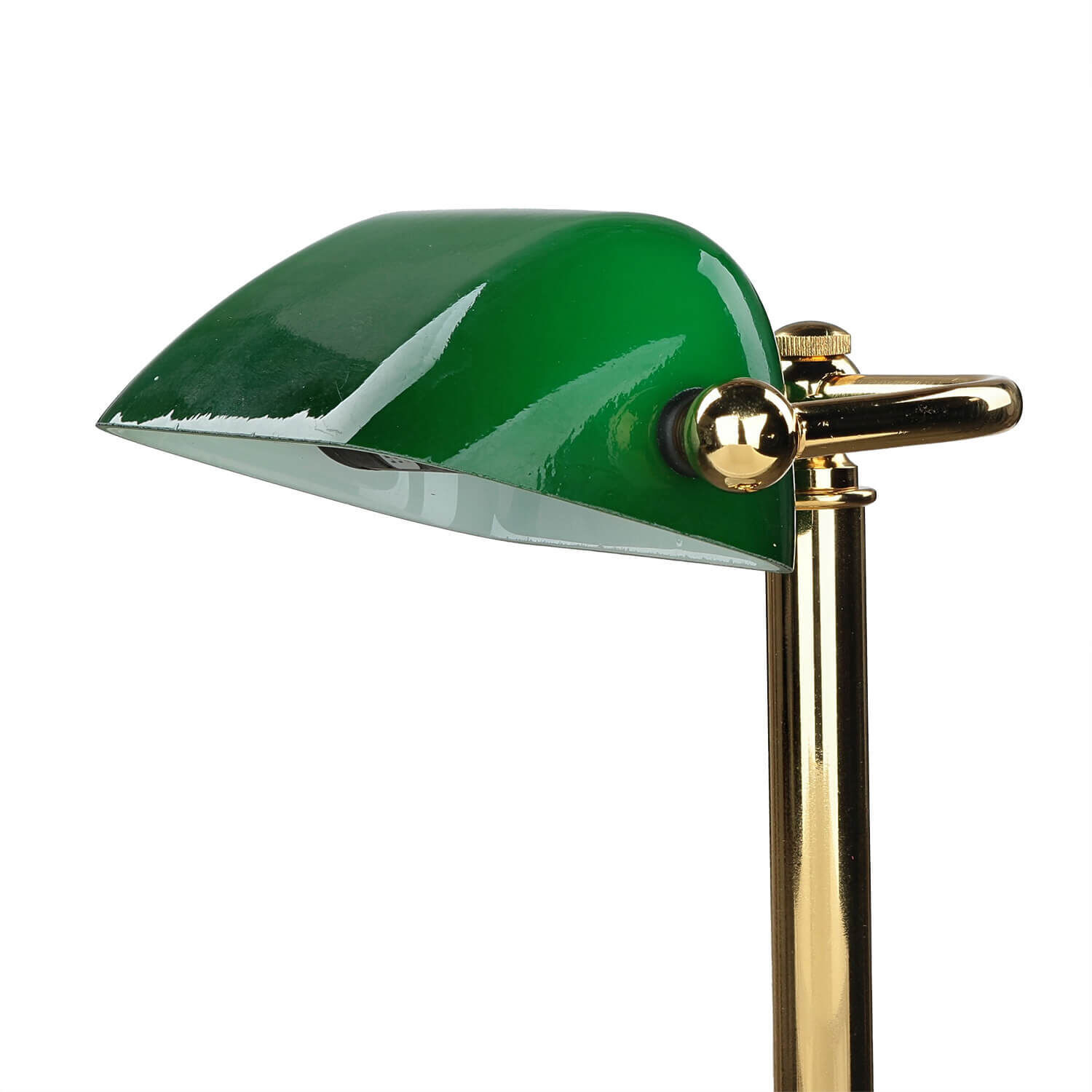 Lampe de banquier or 24 carats en laiton véritable Premium Lampe, Lampenschirm