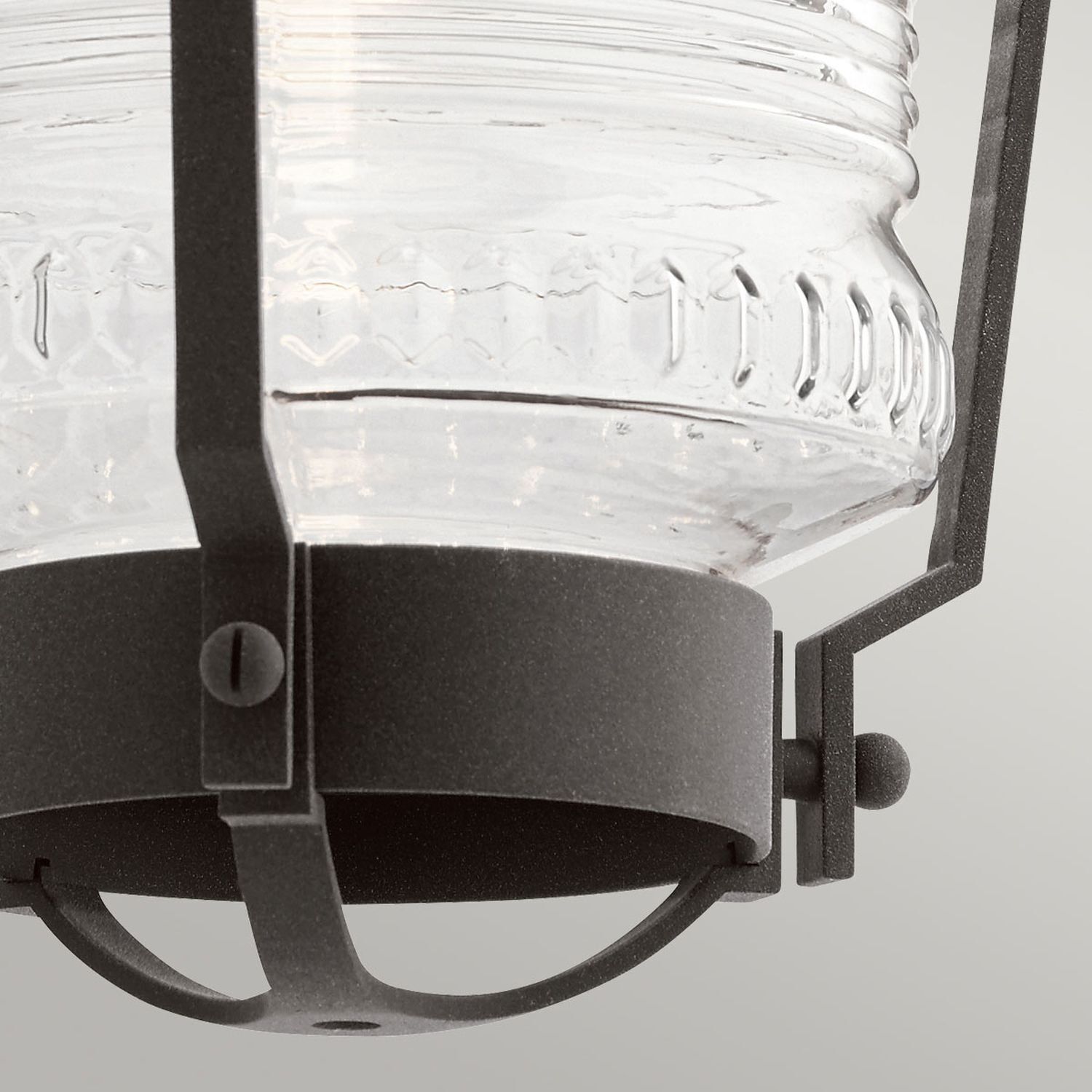 Lampe d'extérieur mur alu verre vintage H : 55,1 cm IP44 E27