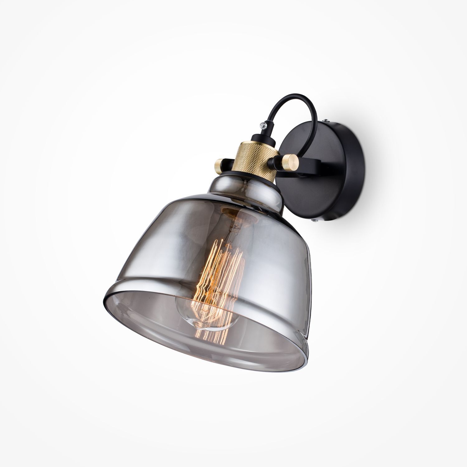 Spot de plafond verre fumé métal E27 orientable
