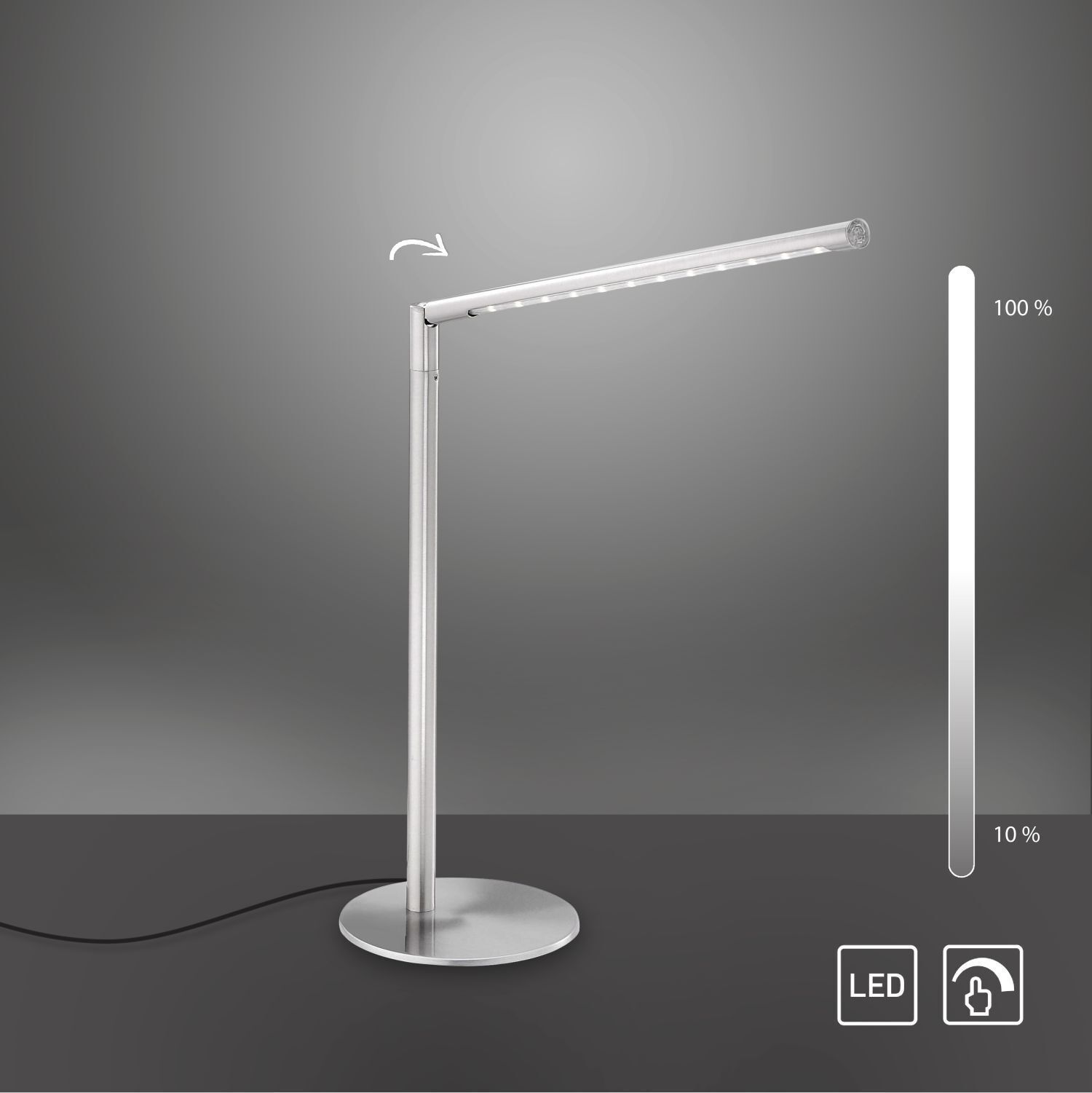 Lampe de bureau LED orientable métal 5 W intensité lumineuse variable Lampe, Tischlampe, Lampenschirm