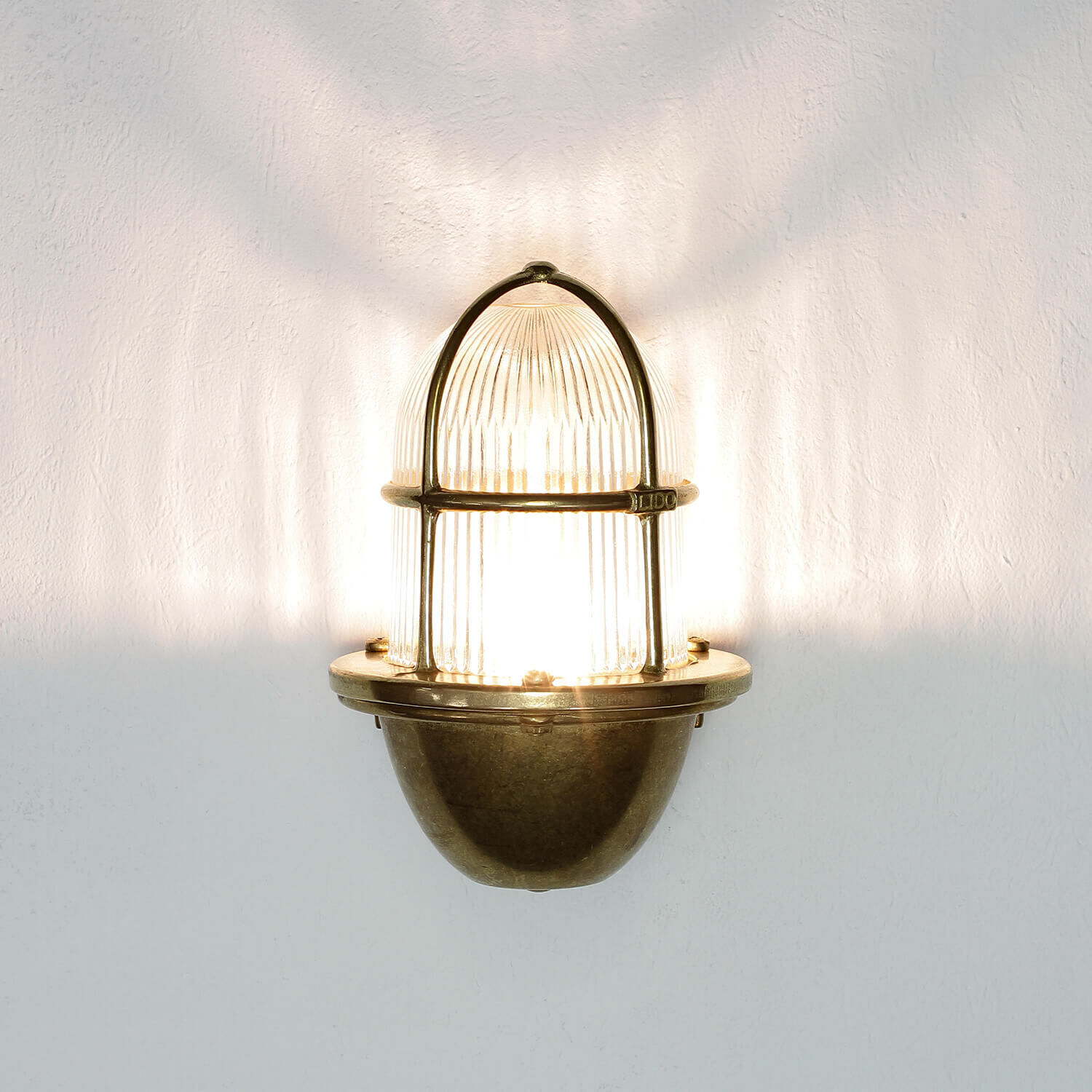 lampe d'extérieur SANTORIN laiton véritable grille abat-jour