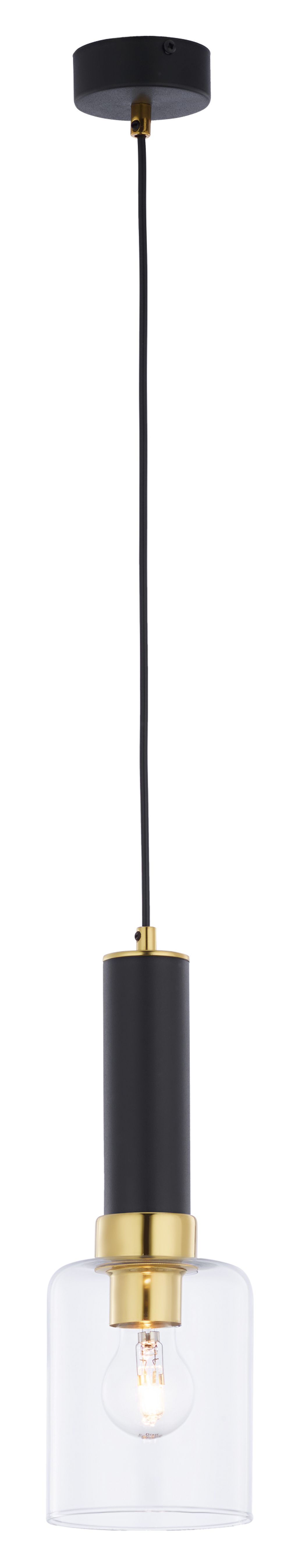 Suspension réglable métal verre rond Ø12cm