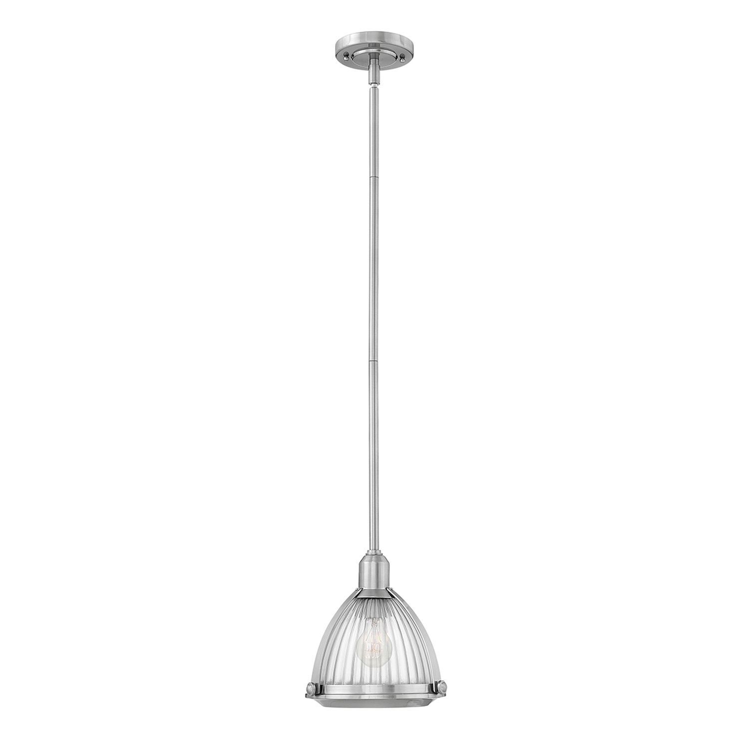 Suspension en verre cannelé D : 24,8 cm H : max. 107,6 cm