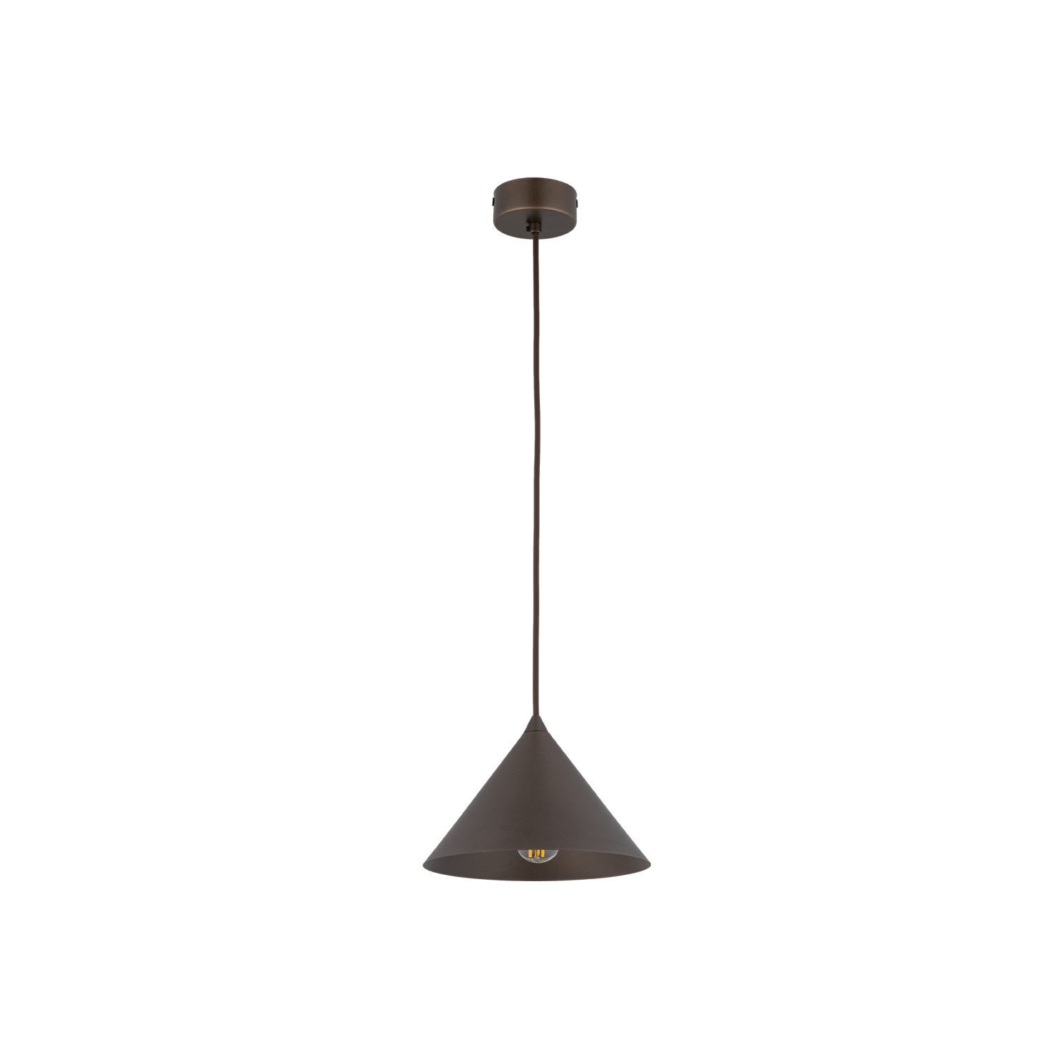 Lampe à suspendre brune Ø 19 cm H : max. 155 cm réglable métal E27