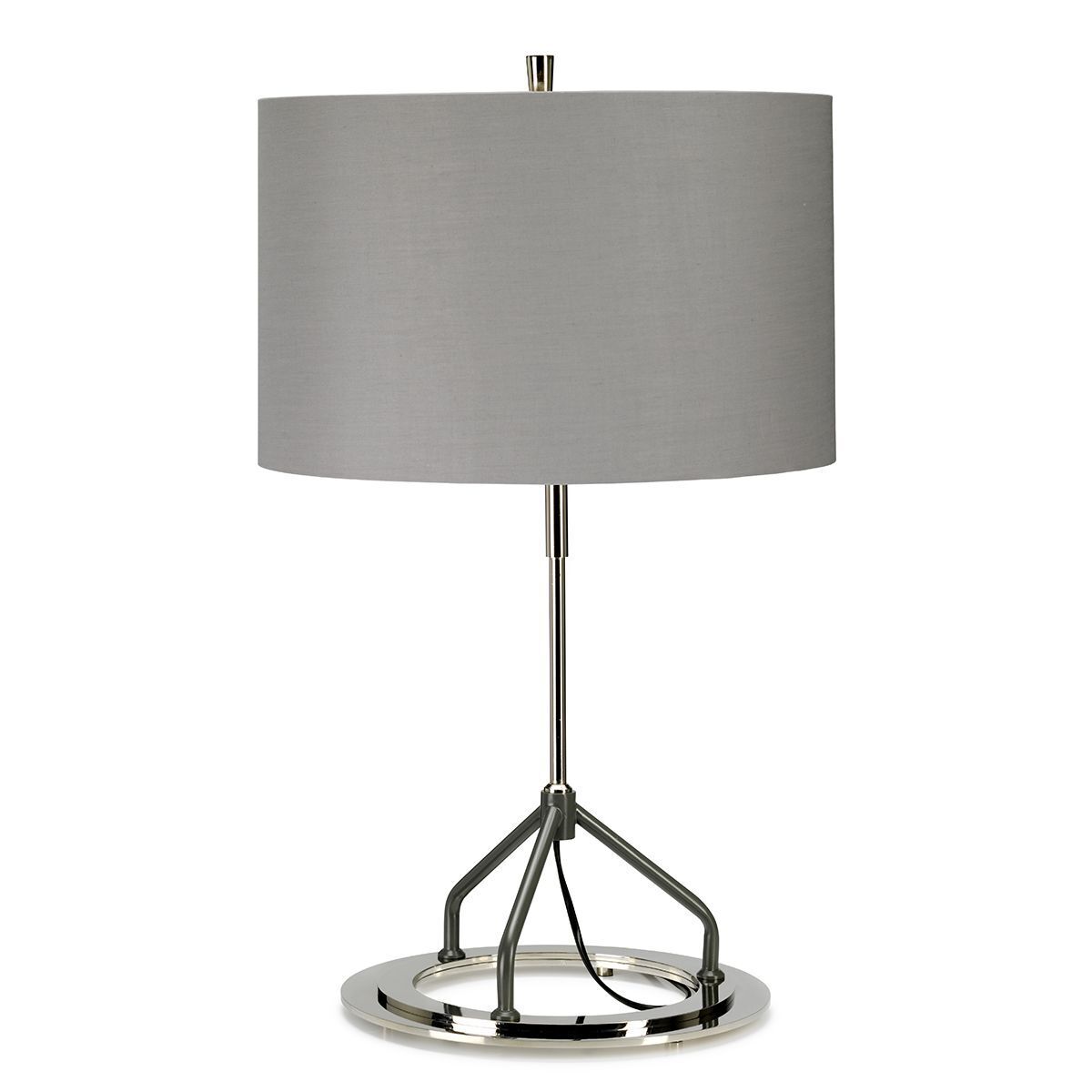 Lampe de table design tissu abat-jour hauteur 66,5cm gris Lampe, Tischlampe, Lampenschirm