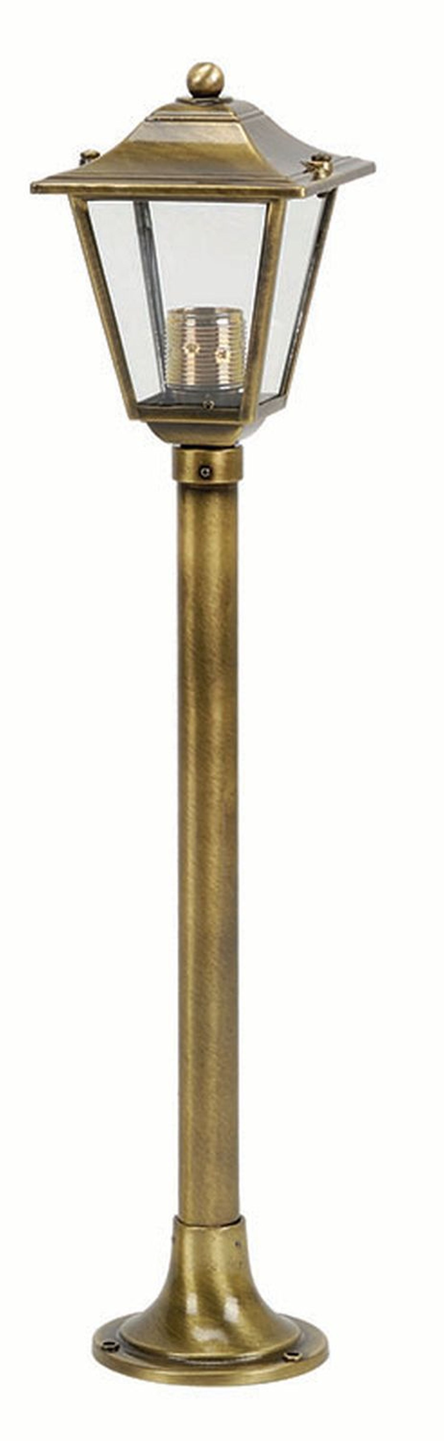 Lampe de jardin rustique sur pied H:83cm laiton