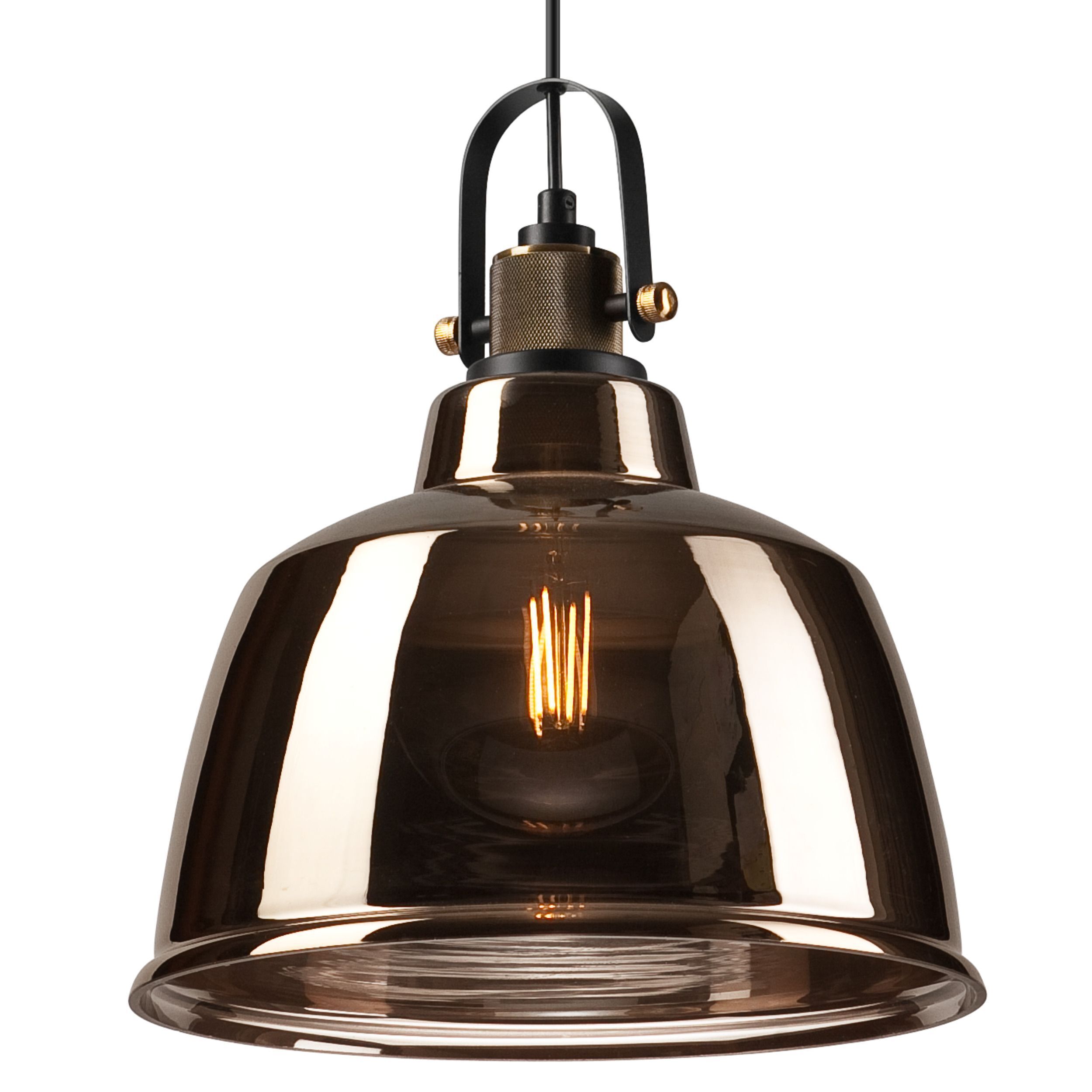 Suspension verre Abat-jour Industrial Vintage E27