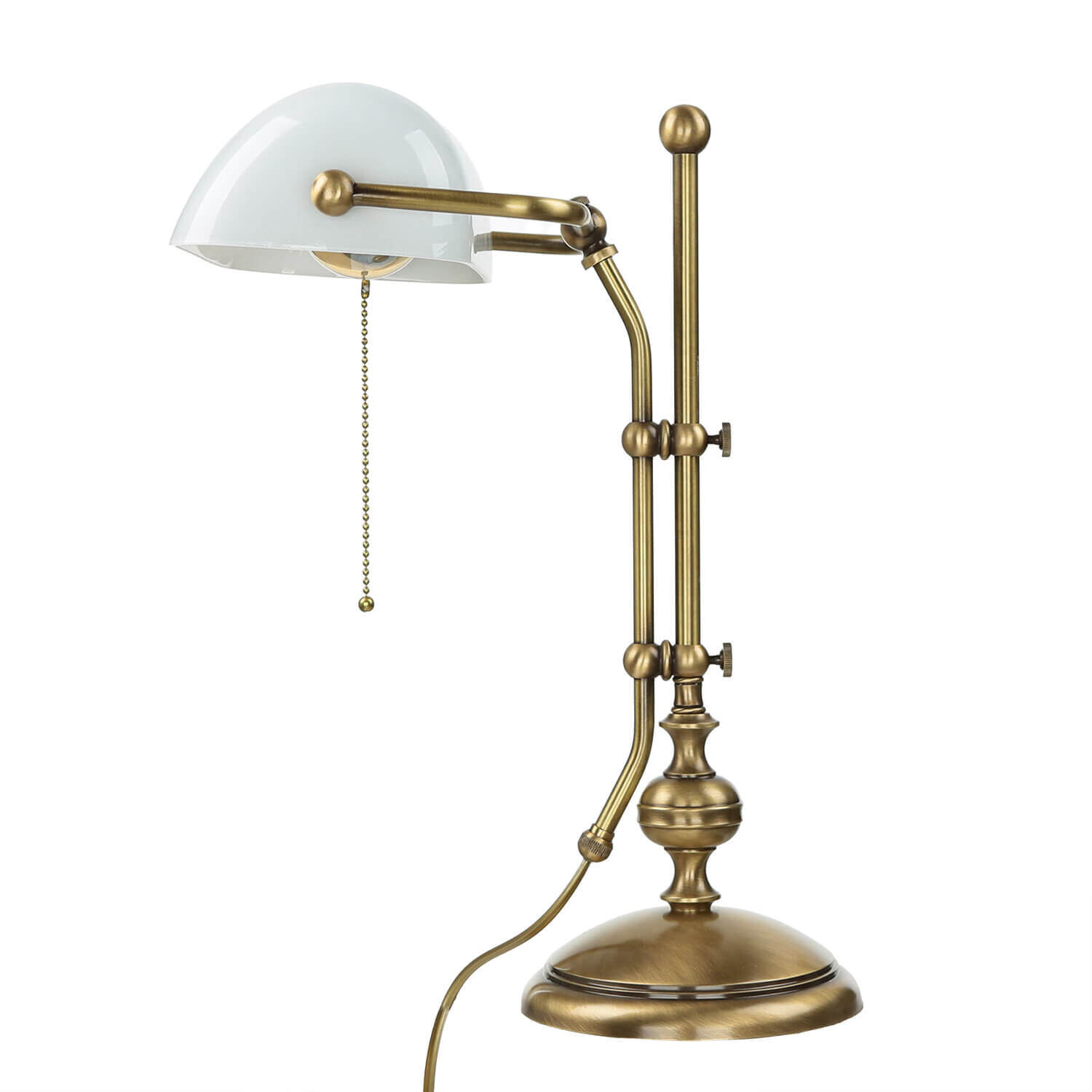 Lampe de table laiton en bronze avec verre Premium