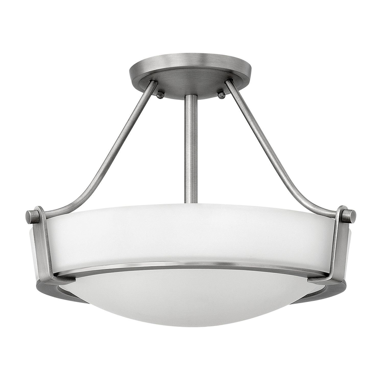 Plafonnier SOMBRA Nickel Ø41cm Lampe Salon