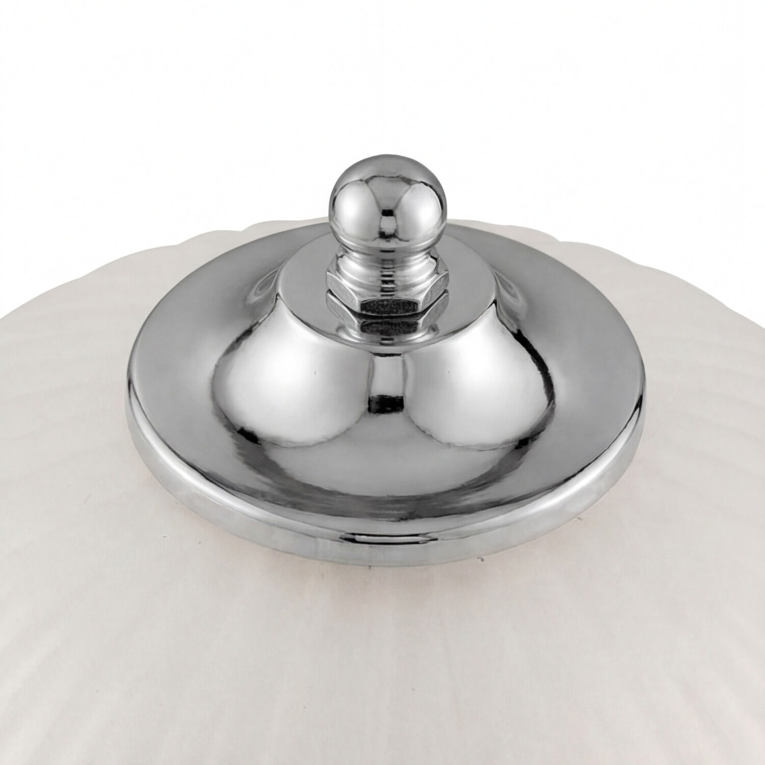 Kuppendruckdeckel, Rundes Knopfgriff, Chrome, Metall, Kanne