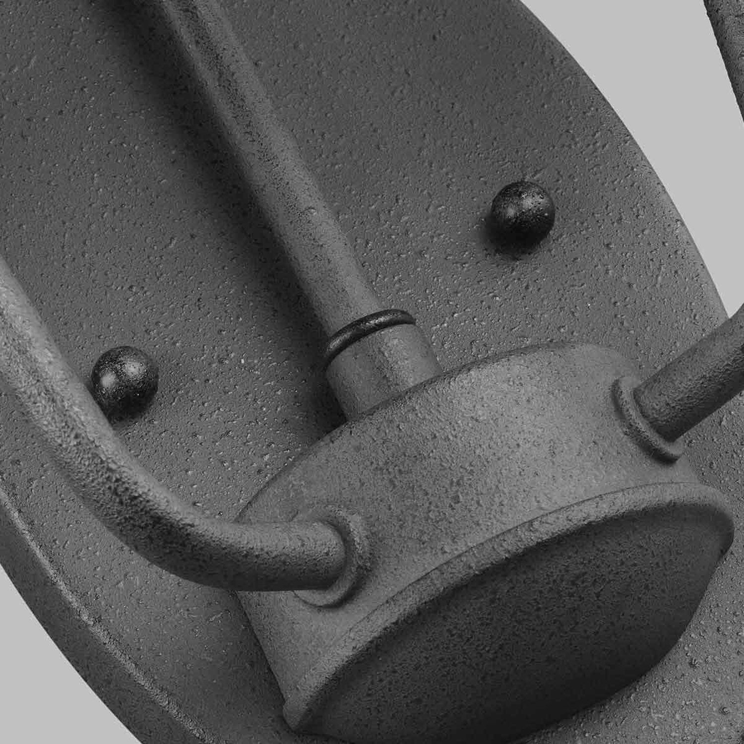 Wandlampe Rustikal 49,8 cm hoch 2-flammig Zink antik Grillkappe, Deckel, Grillzubehör, Metall, Oberfläche