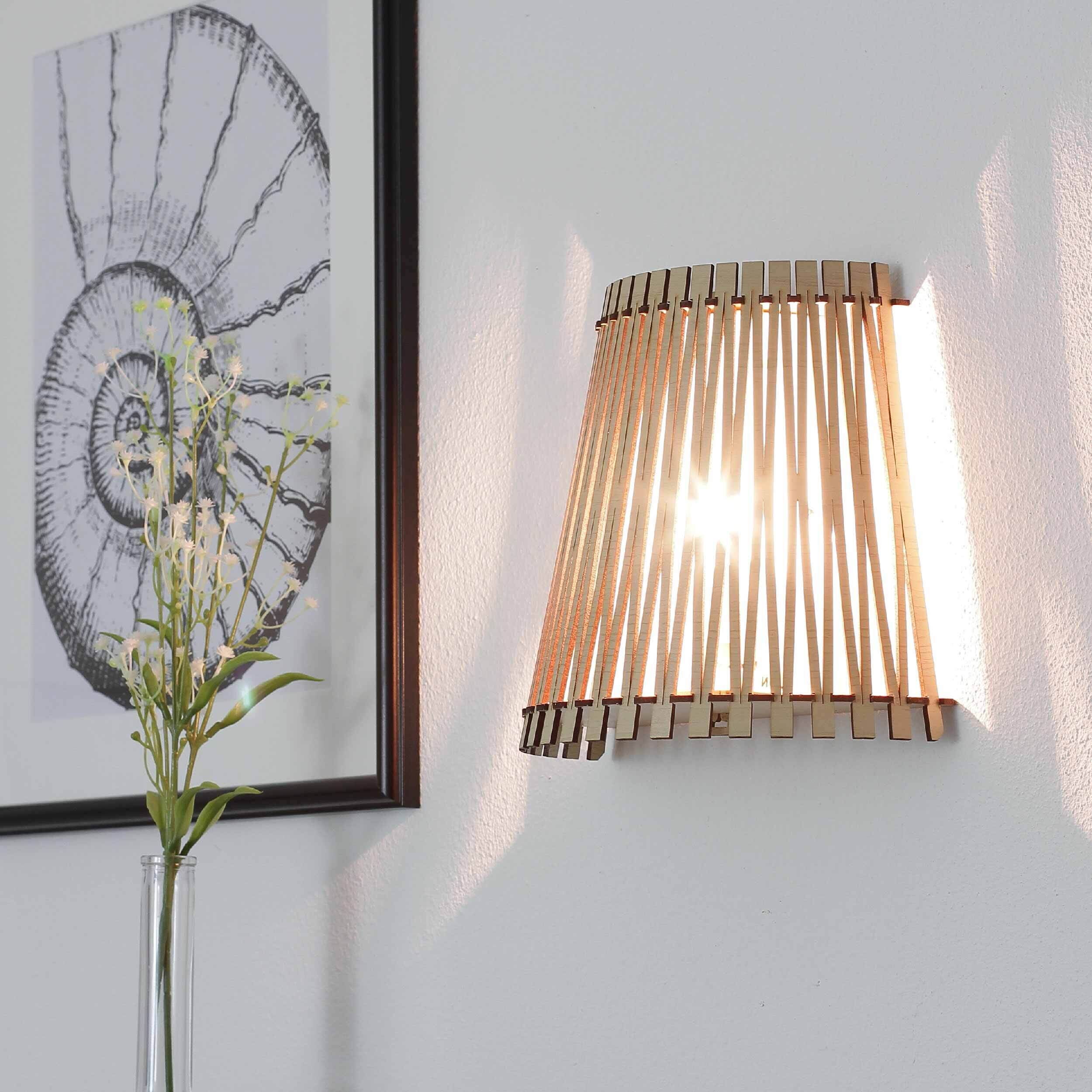Außergewöhnliche Wandleuchte SENDERO in ahorn Lampe, Drinnen, Innenarchitektur
