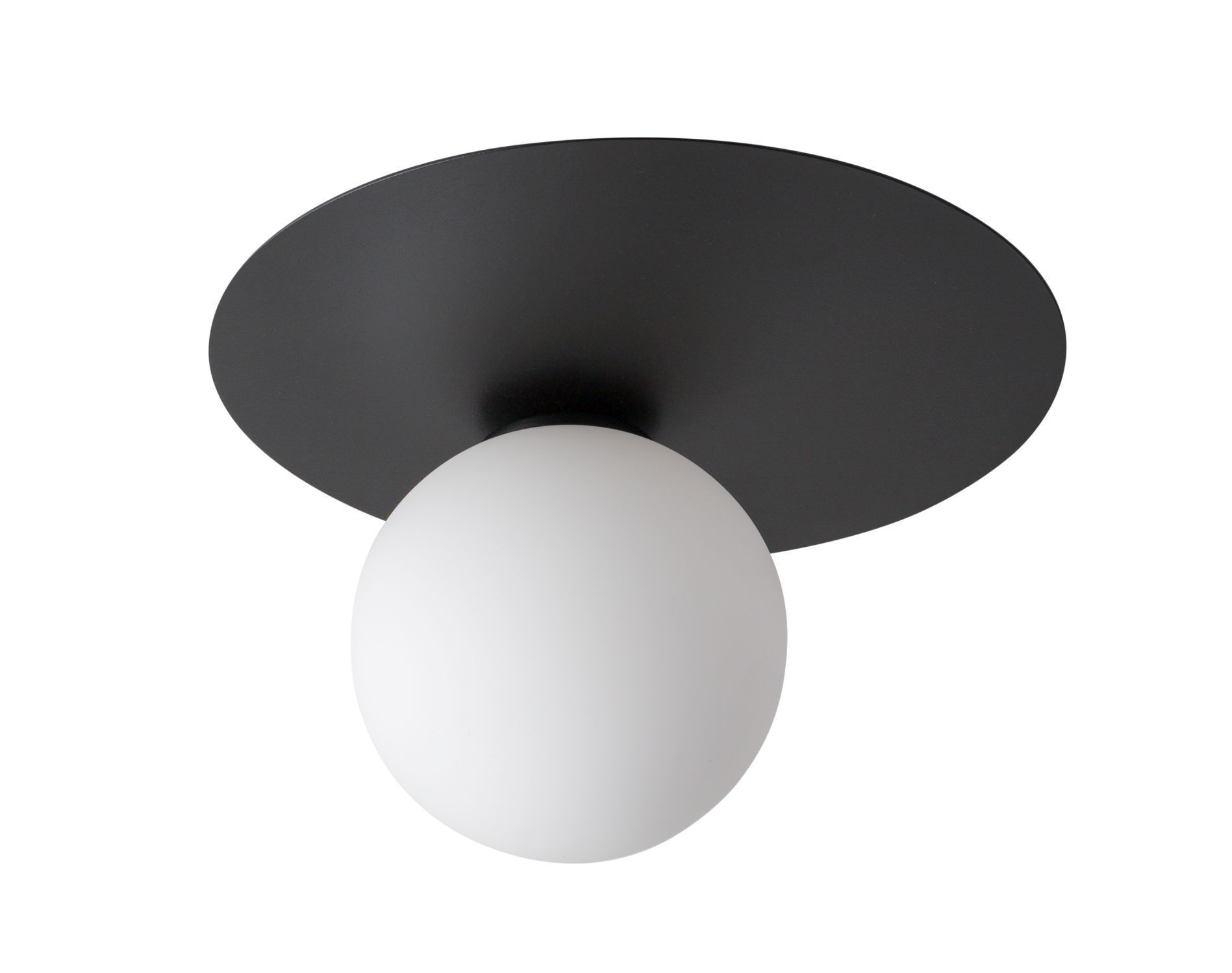 Verre Plafonnier Métal Noir Boule Ø14 cm confortable