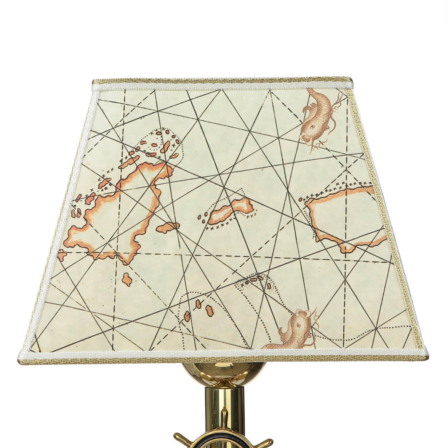 Lampe de table massive en laiton design maritime H:33cm