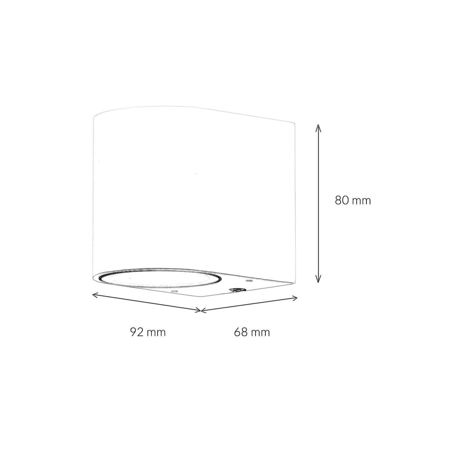 Applique extérieure semi-circulaire Argent Aluminium AALBORG