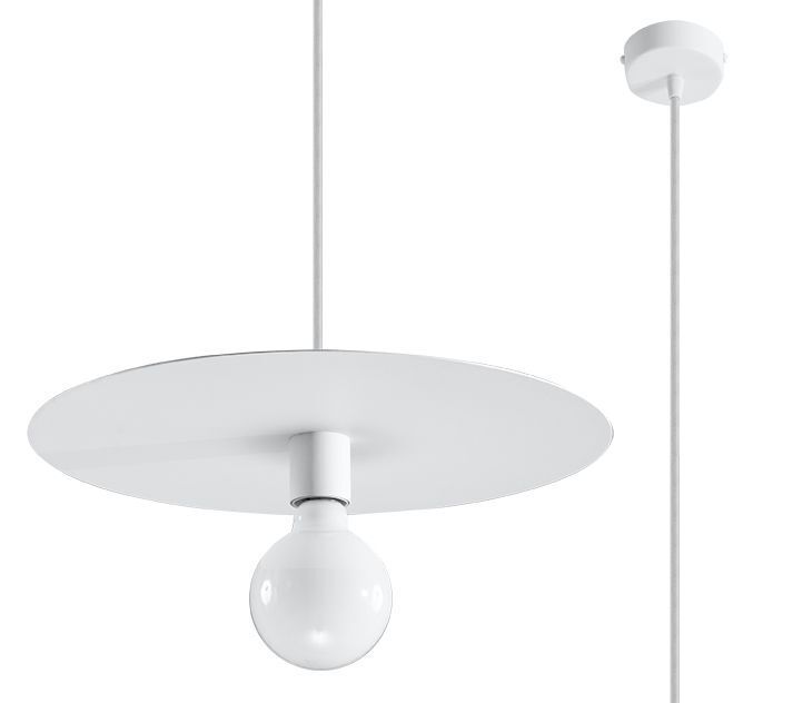 Lampe à suspendre Blanc Ø 40 cm Métal E27 Cuisine Salle à manger