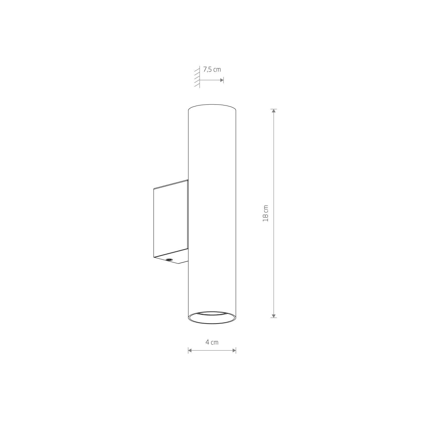 Applique murale laiton Up Down 2 flammes GU10 R35 intérieur couloir escalier