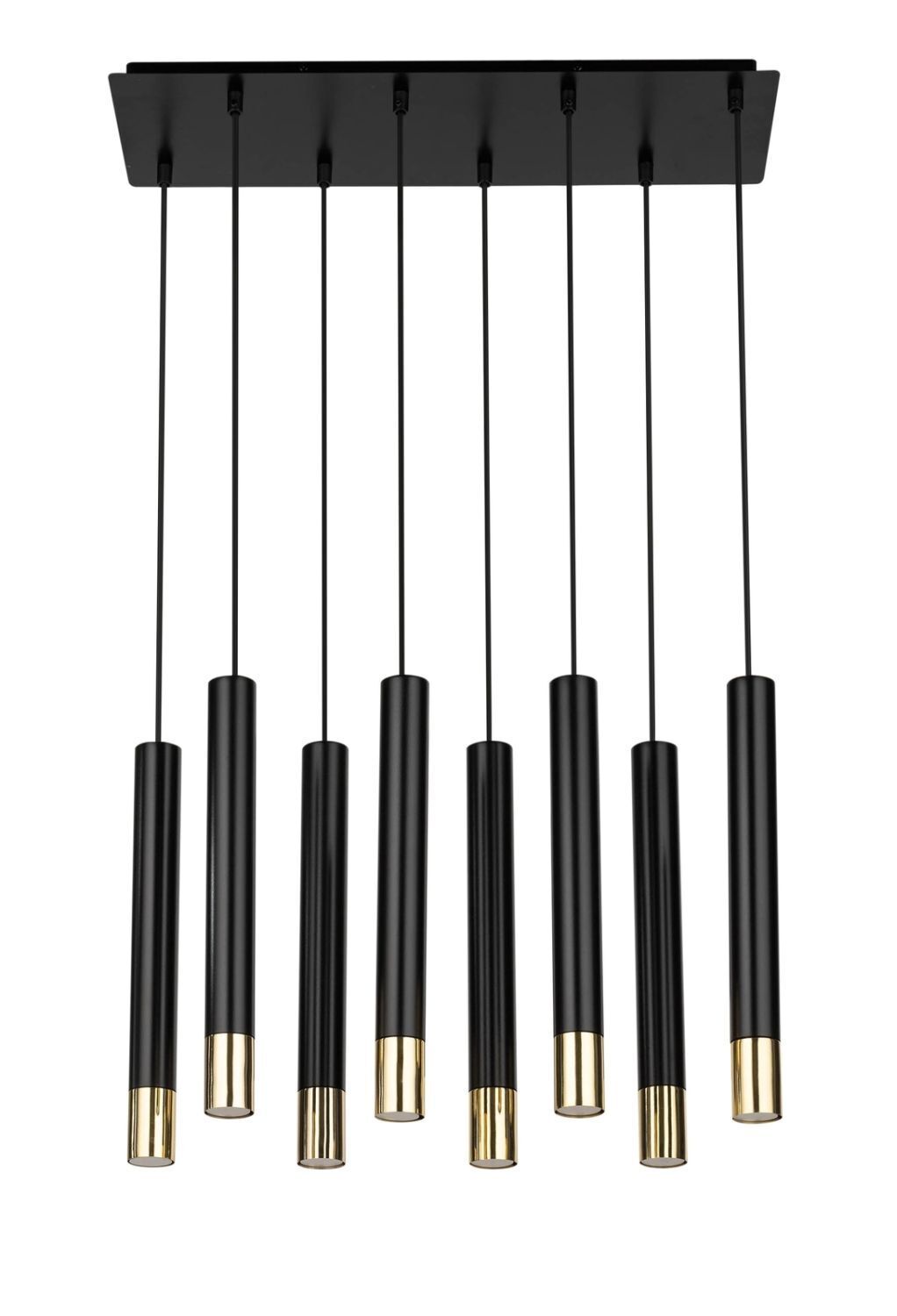 Suspension Noir Or Grand Métal Moderne THEANO