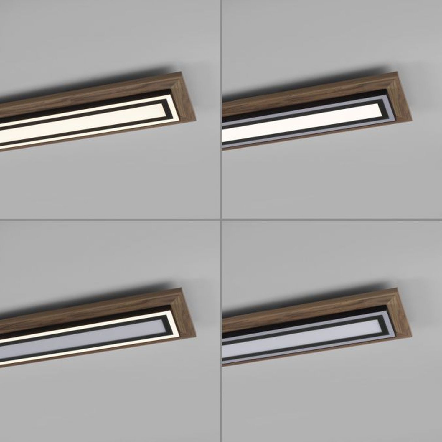 Blendarme LED Plafonnier bois à intensité variable 107 cm 5500 lm Fenster