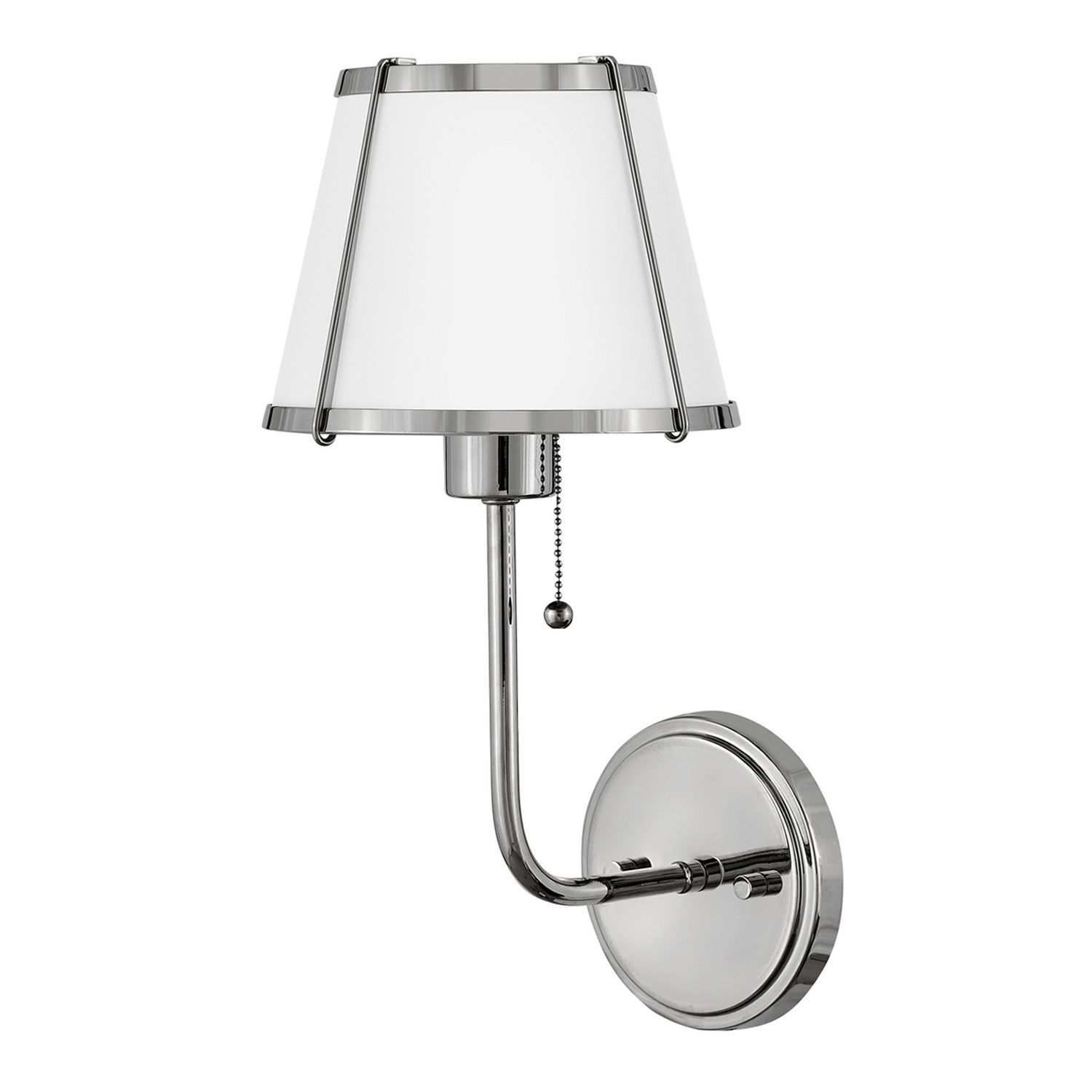 Applique avec interrupteur métal hauteur 40 cm nickel blanc