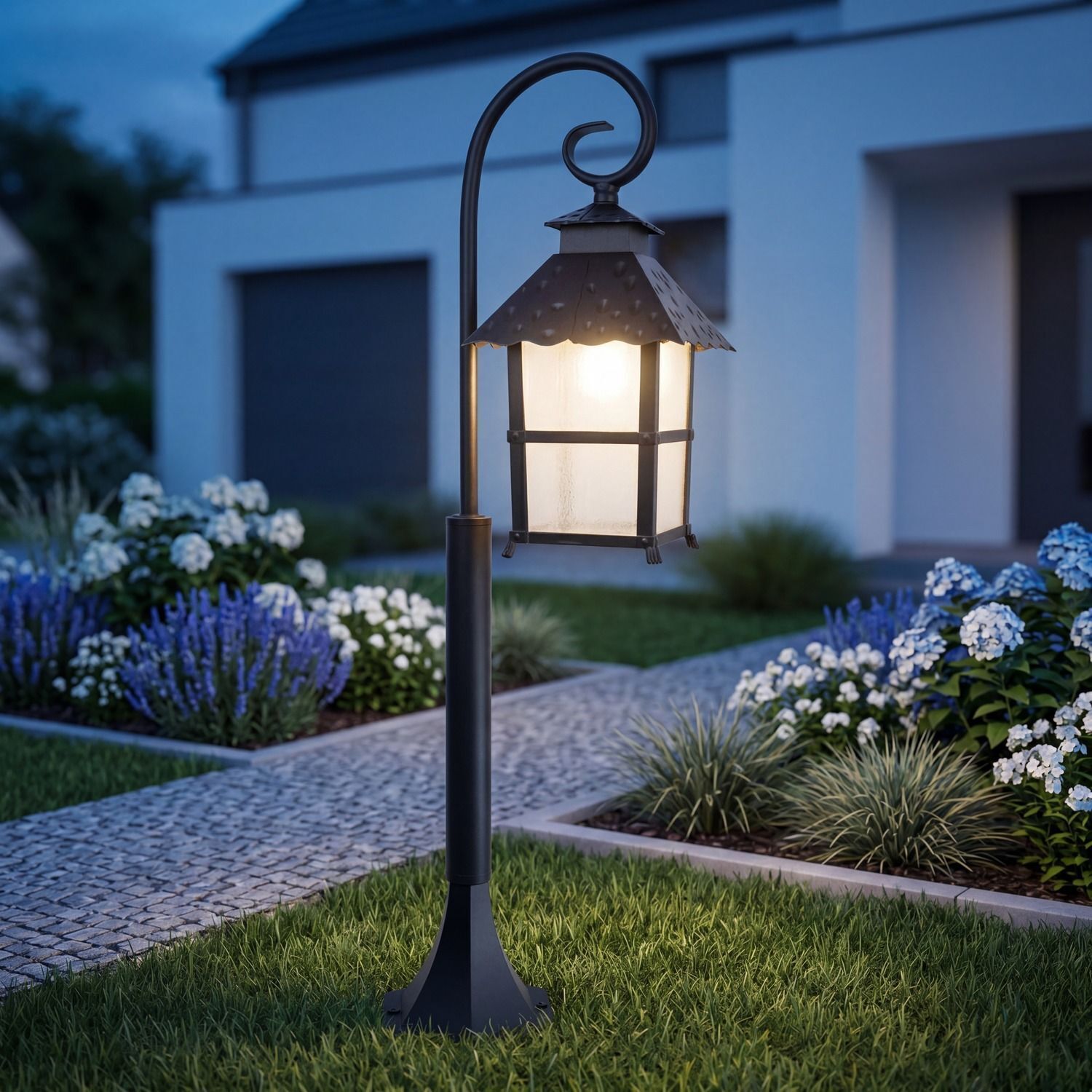 Lampe d'allée noire MONTREAL 86 cm IP43 E27