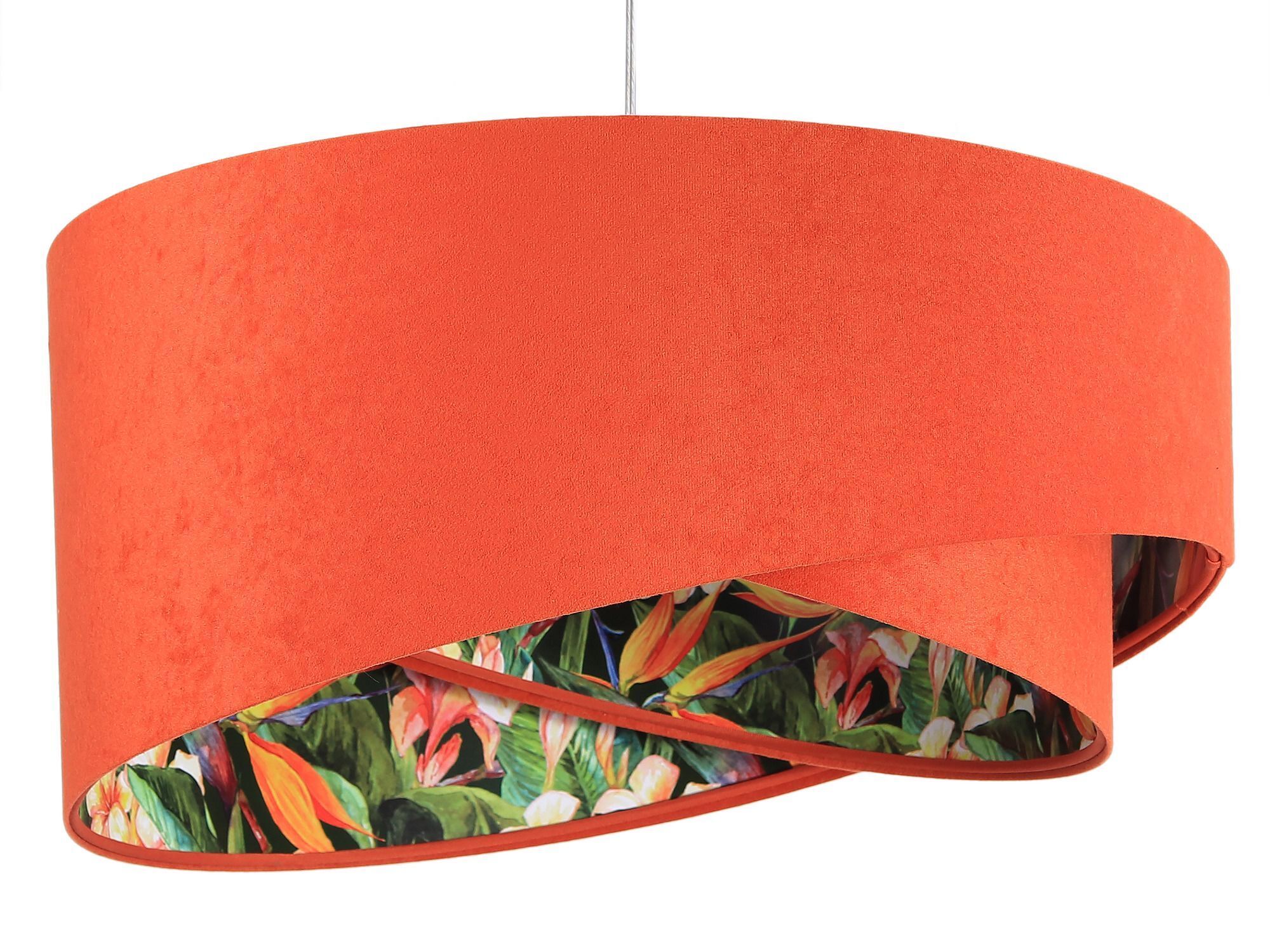 Salon Lampe à suspendre Orange Coloré Tissu rond Ø50cm Deckenleuchte, Lampe