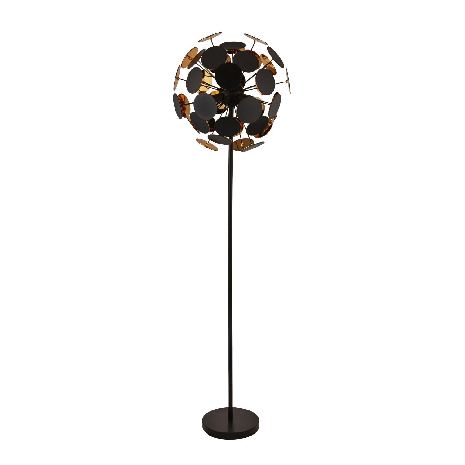 Lampadaire noir or hauteur 162 cm Métal Moderne 4x E14