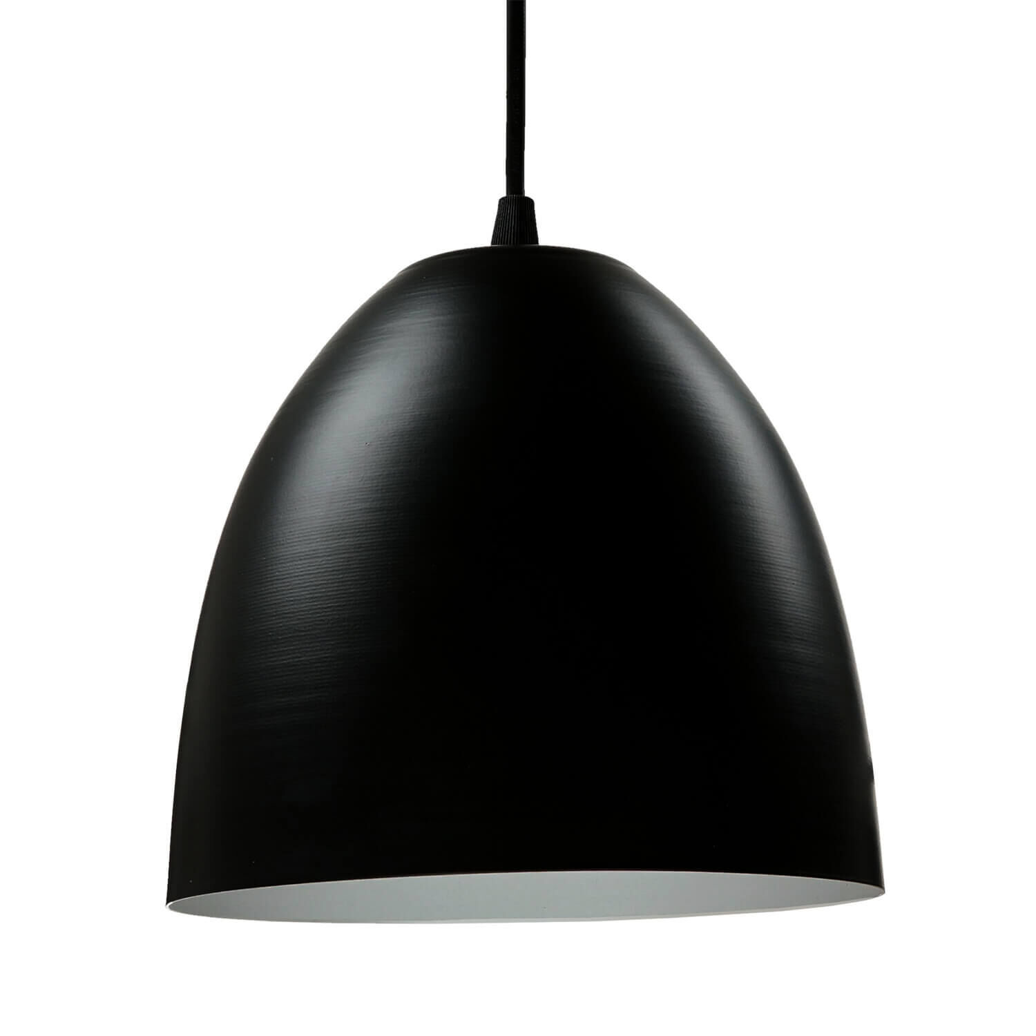 Suspension ANNIE noir 3 flammes oblongues