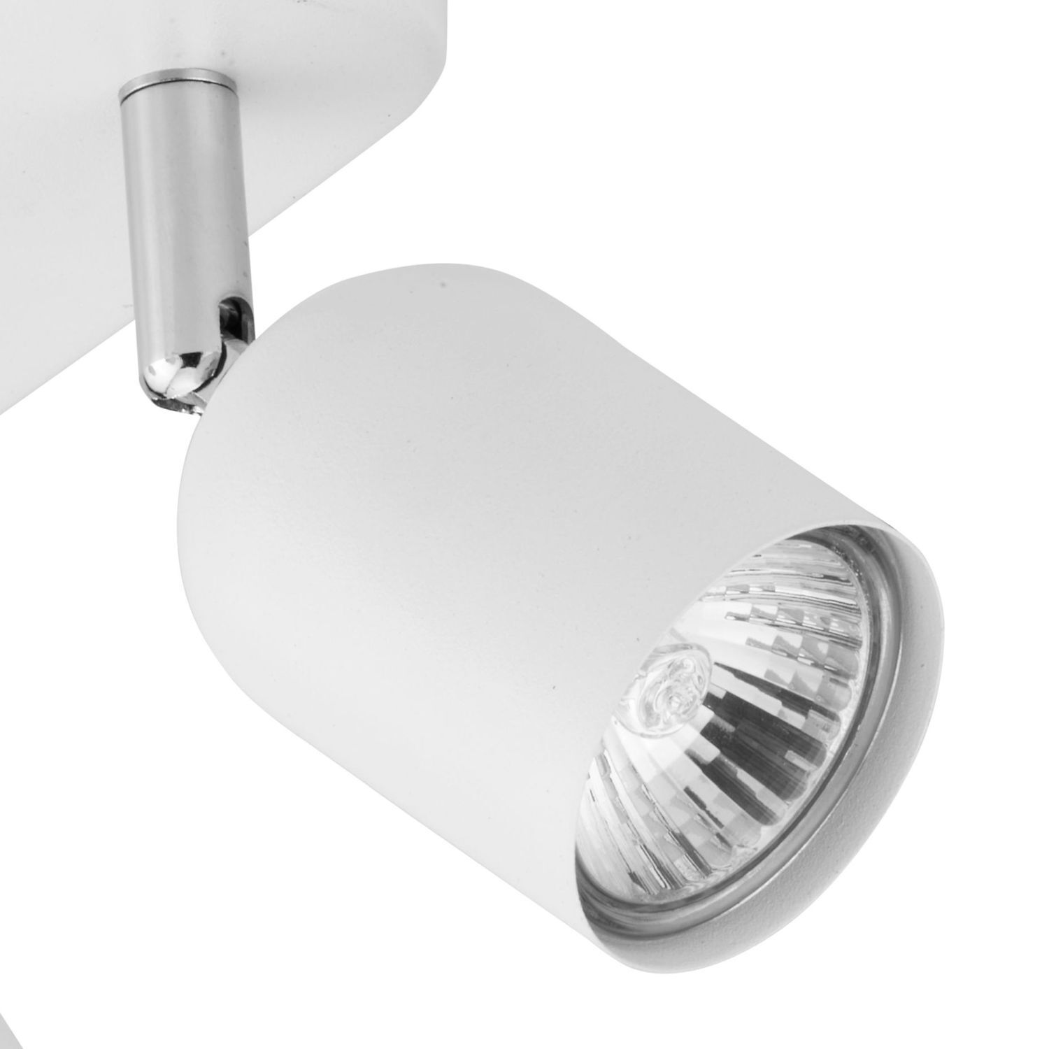 Spot de plafond blanc métal orientable GU10 4-flamme