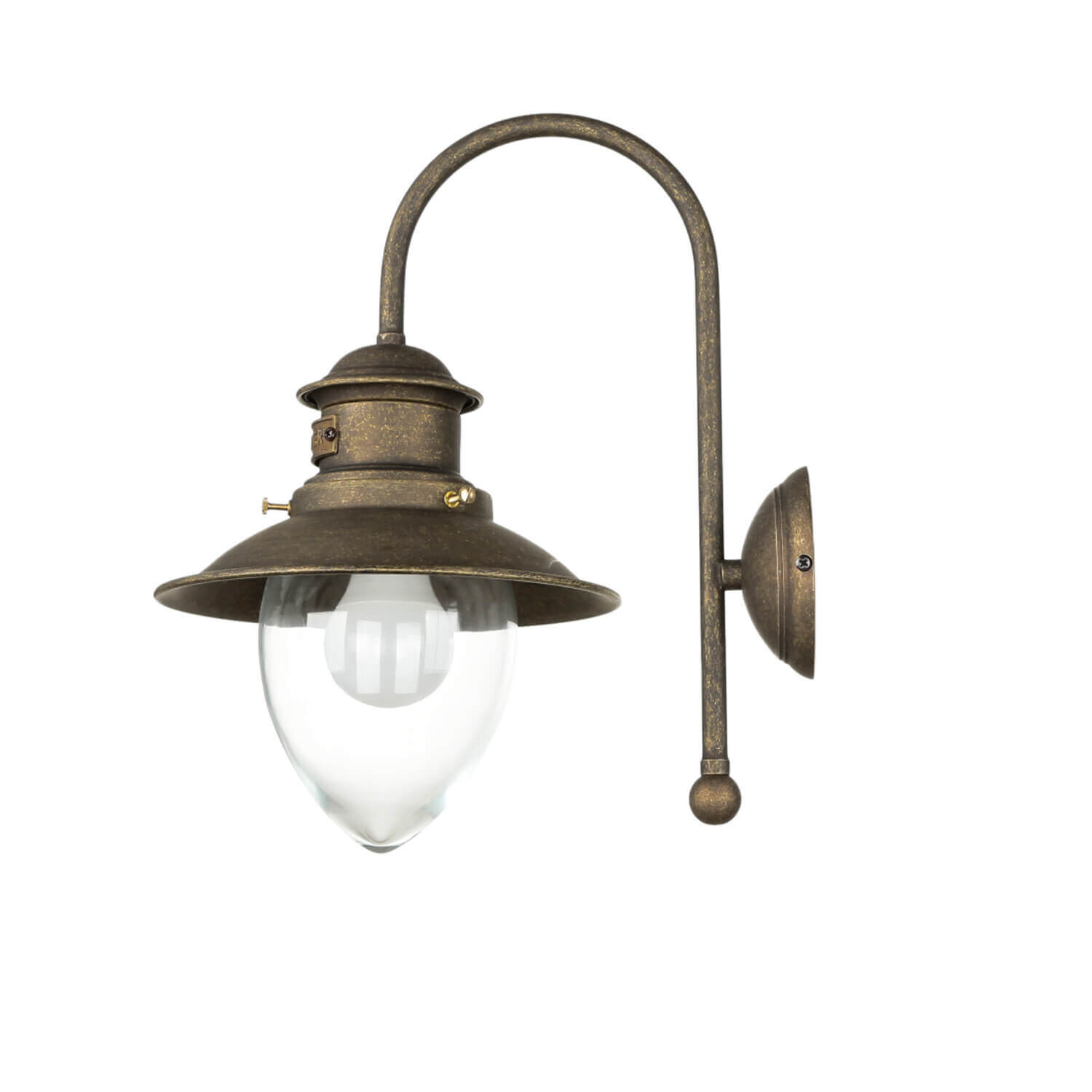 Wandleuchte Echt-Messing in Bronze Antik Al Mare Bronze, Leuchte, Zimmer, Duscharmatur, Lampe